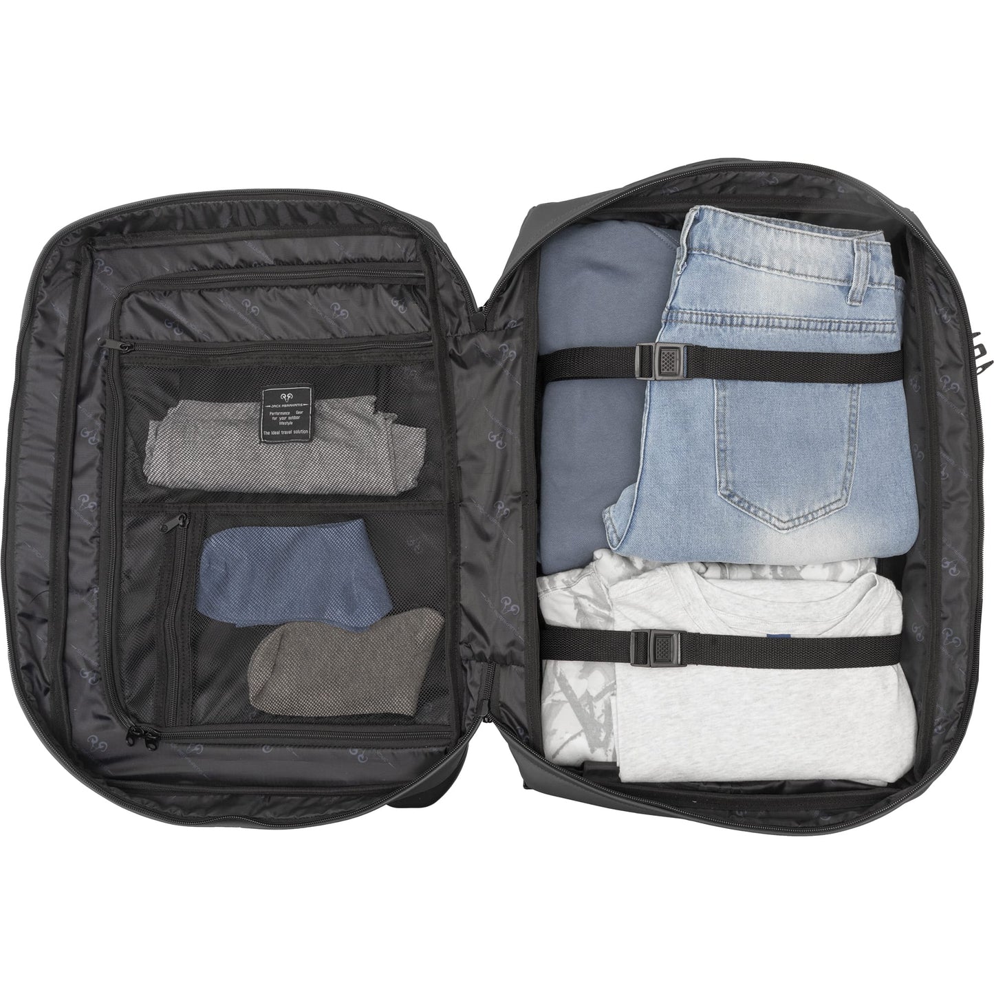 Jack Abrahams The Vector Rift 3 Piece Water Resistant Textured Tarpaulin Roller Luggage Set