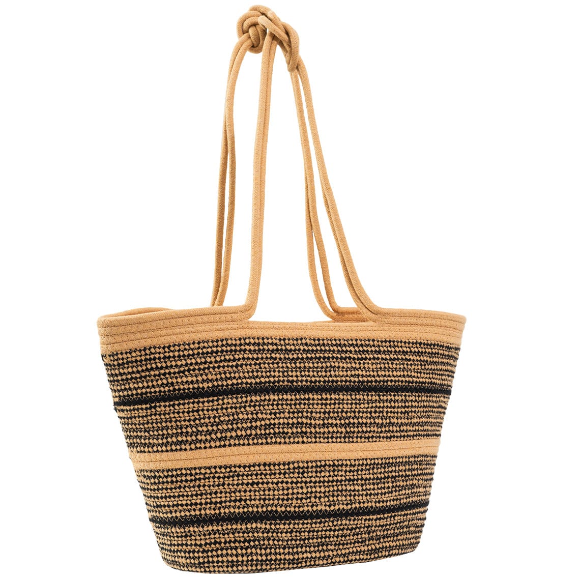 Magid Natural Cotton Woven Knot Shoulder Woven Tote