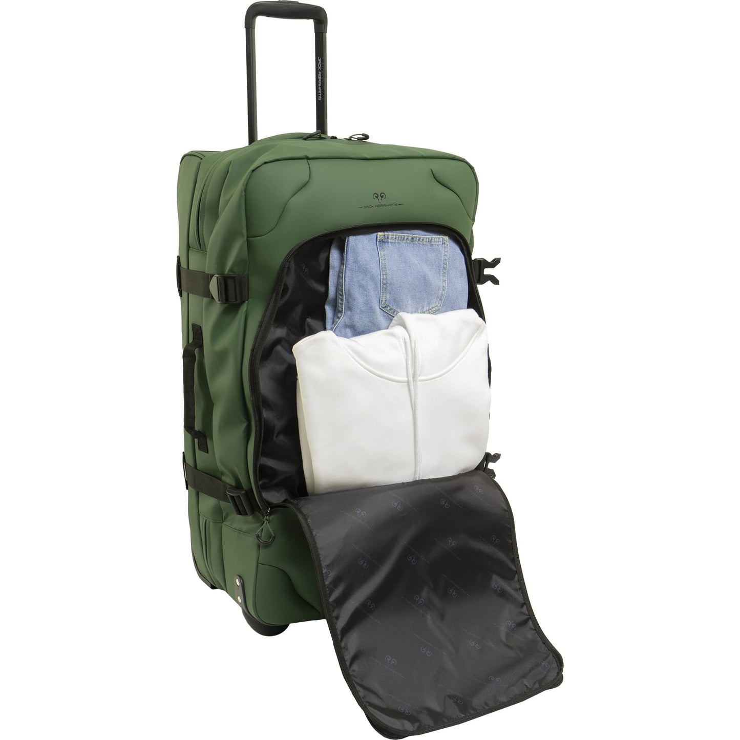 Jack Abrahams The Vector Rift 3 Piece Water Resistant Textured Tarpaulin Roller Luggage Set