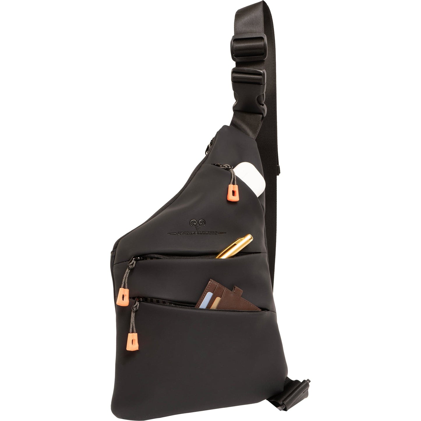 Jack Abrahams The Loredo | 14-In Smooth Tarpaulin Crossbody Sling Bag