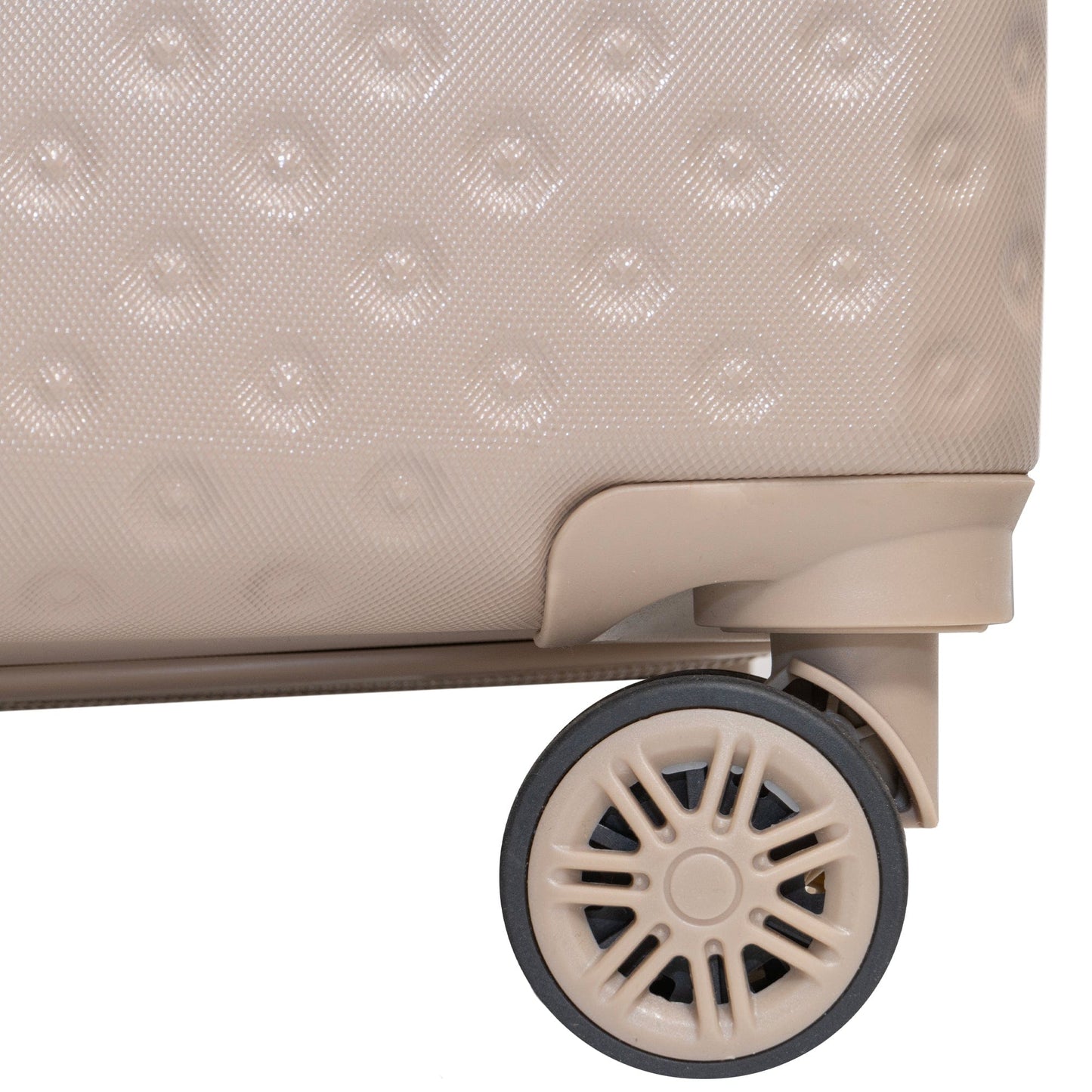 Max Studio Tonal Tufted ABS 2-Piece Hard-Sided Luggage Set