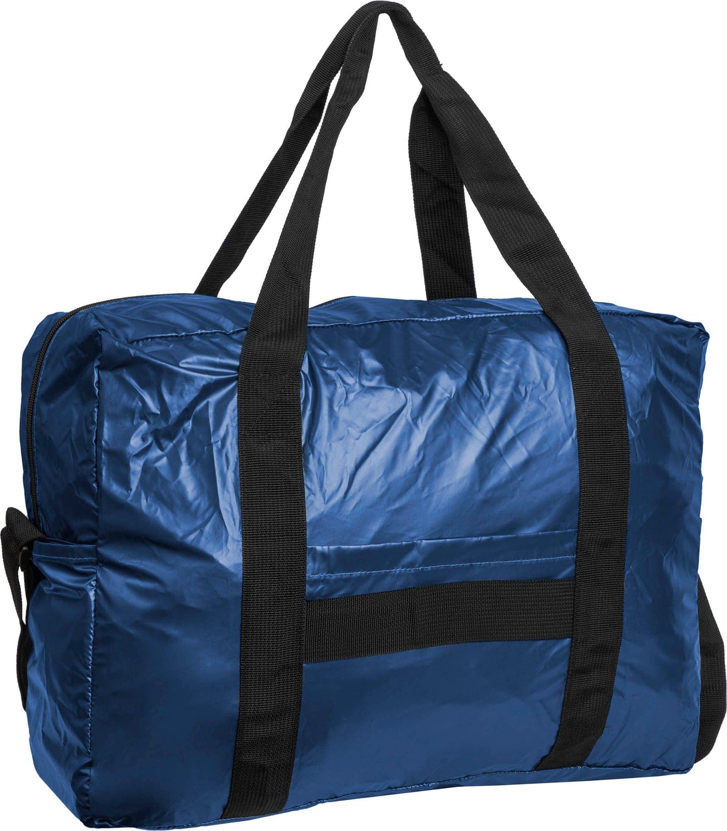 Boarding Pass Recycled Metallic Foldable & Packable Pouch Duffel Travel Bag