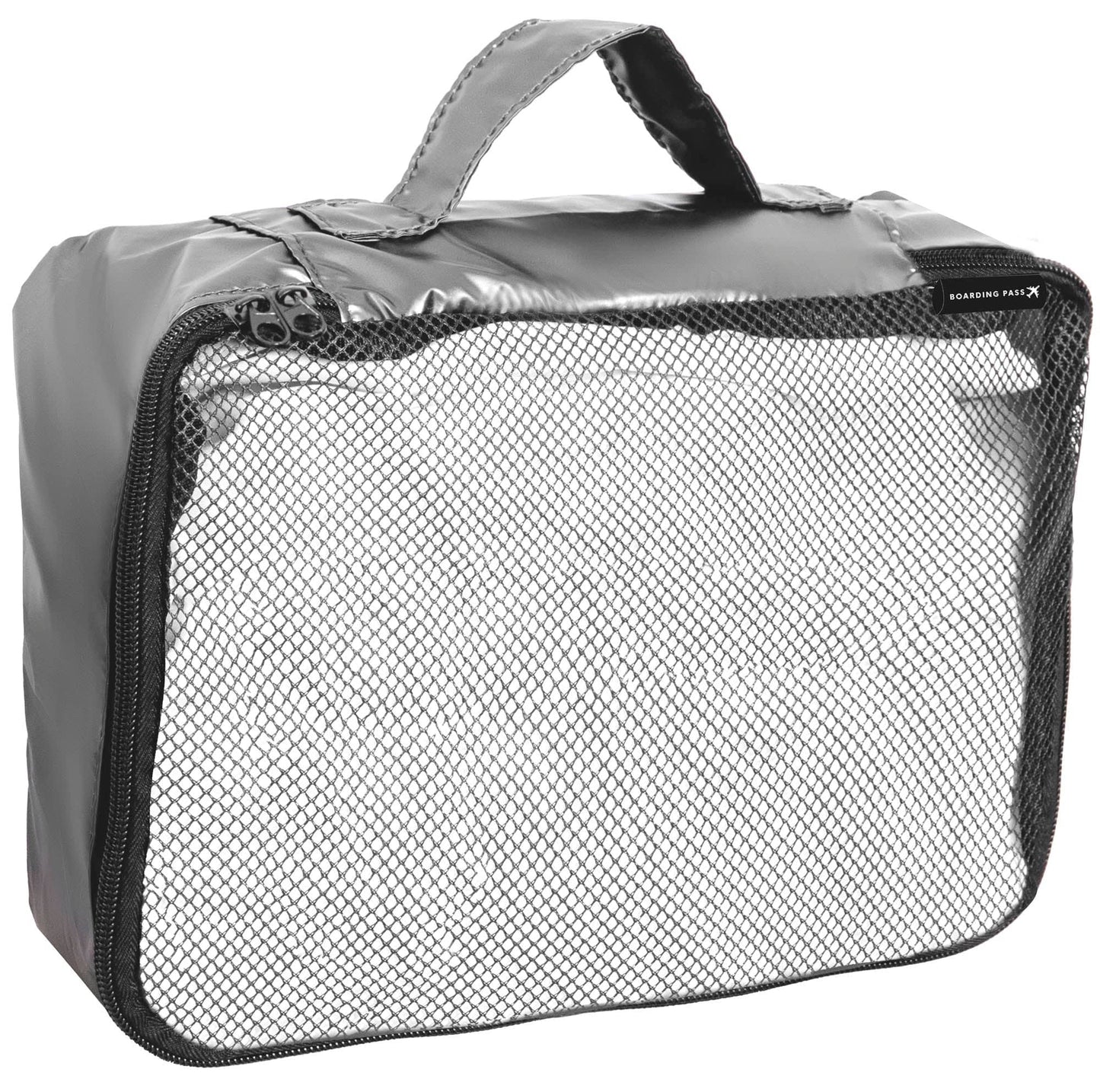 Boarding Pass Recycled Metallic Foldable & Packable Pouch Packing Cubes Set