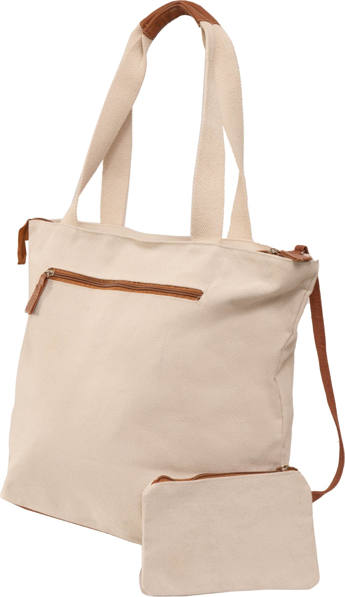 Magid Canvas Sketch Heart Print Tote With Pouch