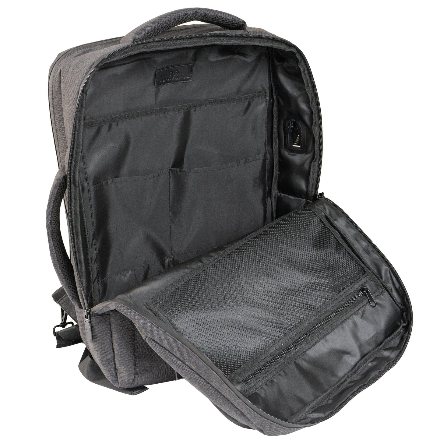 Jack Abrahams The Bristol Twill Nylon 19-In Convertible Travel Backpack