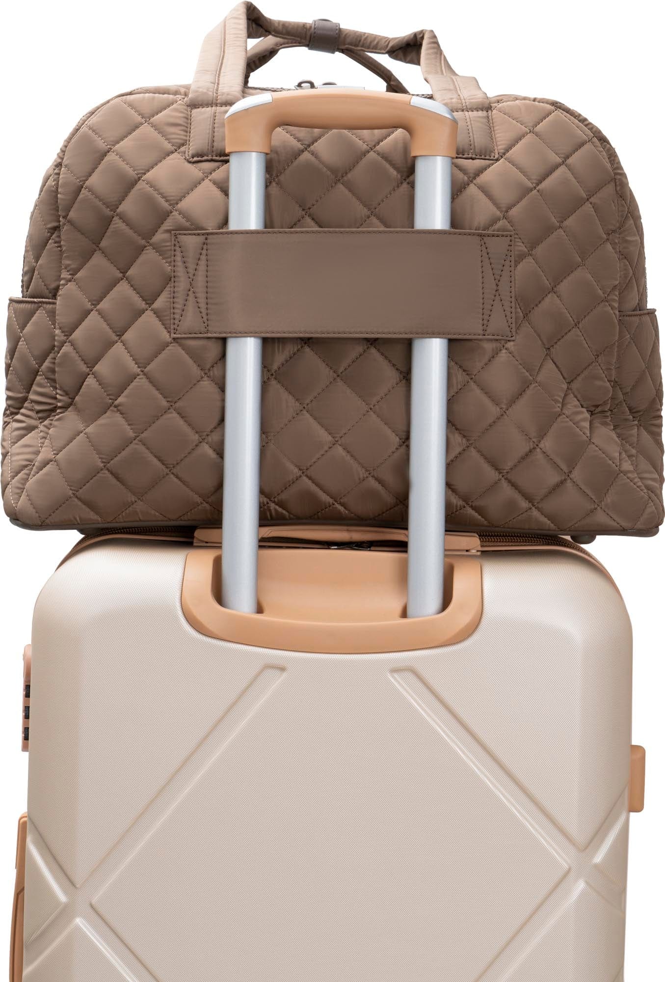 Ellen Tracy 20 Inch Diamond Nylon Quilted Travel Duffel