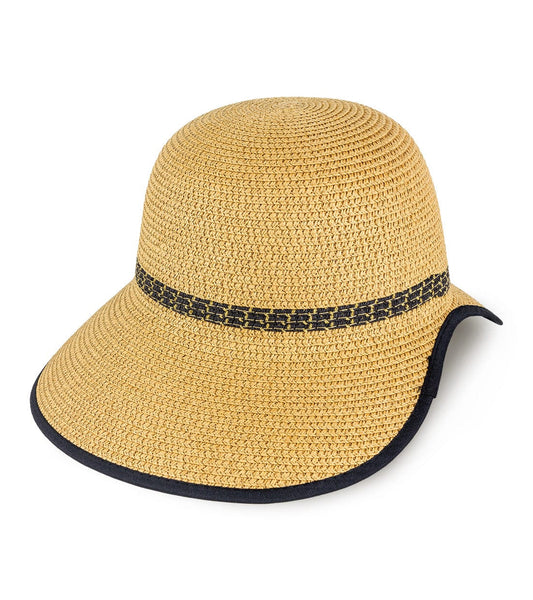 Magid Metallic Crown Band Straw Garden Hat