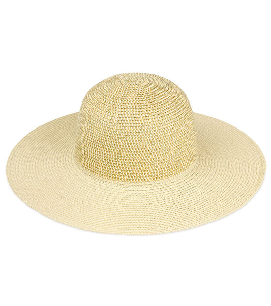 Magid Two Tone Metallic Straw Floppy Hat