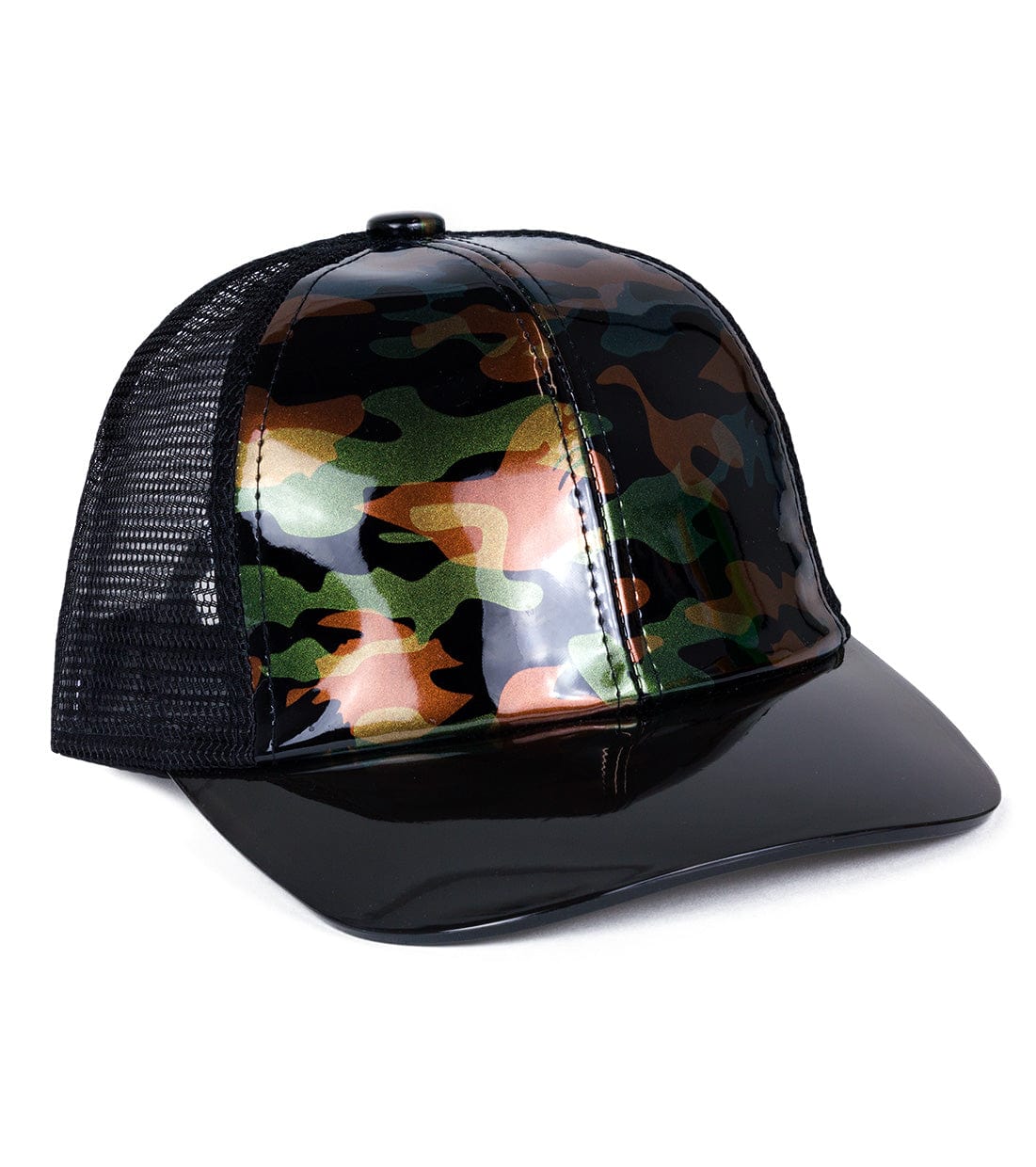 Magid Patent Camo Print Acrylic Brim Baseball Cap