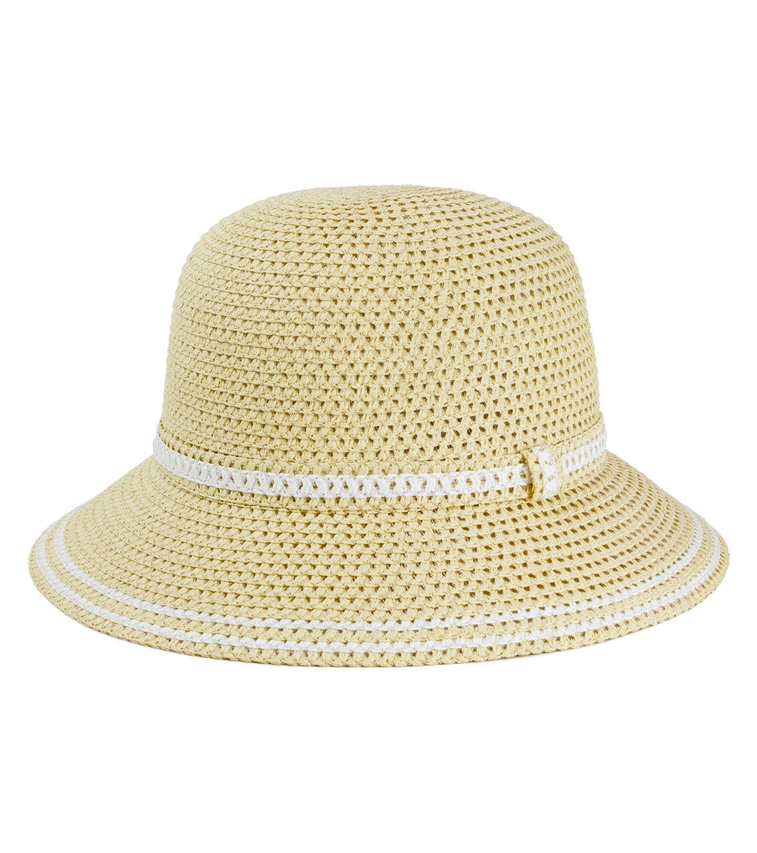 Magid Perforated Braided Straw Bucket Hat