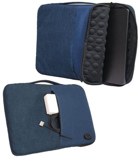Jack Abrahams The Velocity Two-Tone Nylon Protective Padded Laptop Sleeve