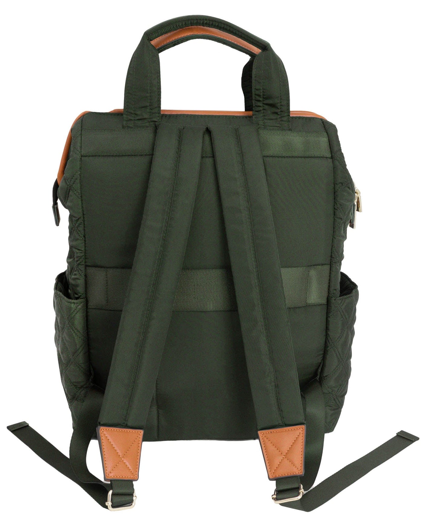 Joan & David Diamond Quilted Nylon Square 18 Inch Workbook Backpack