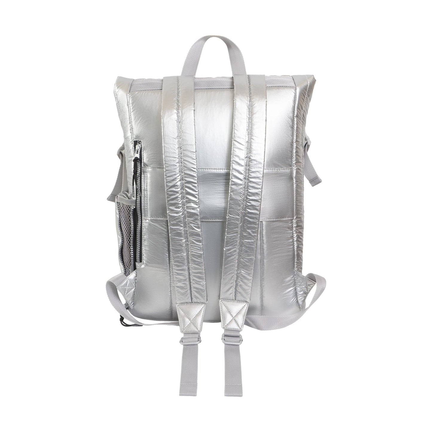 Joan & David Tubular Quilted Metallic Puffer Nylon 18-Inch Workbook Backpack