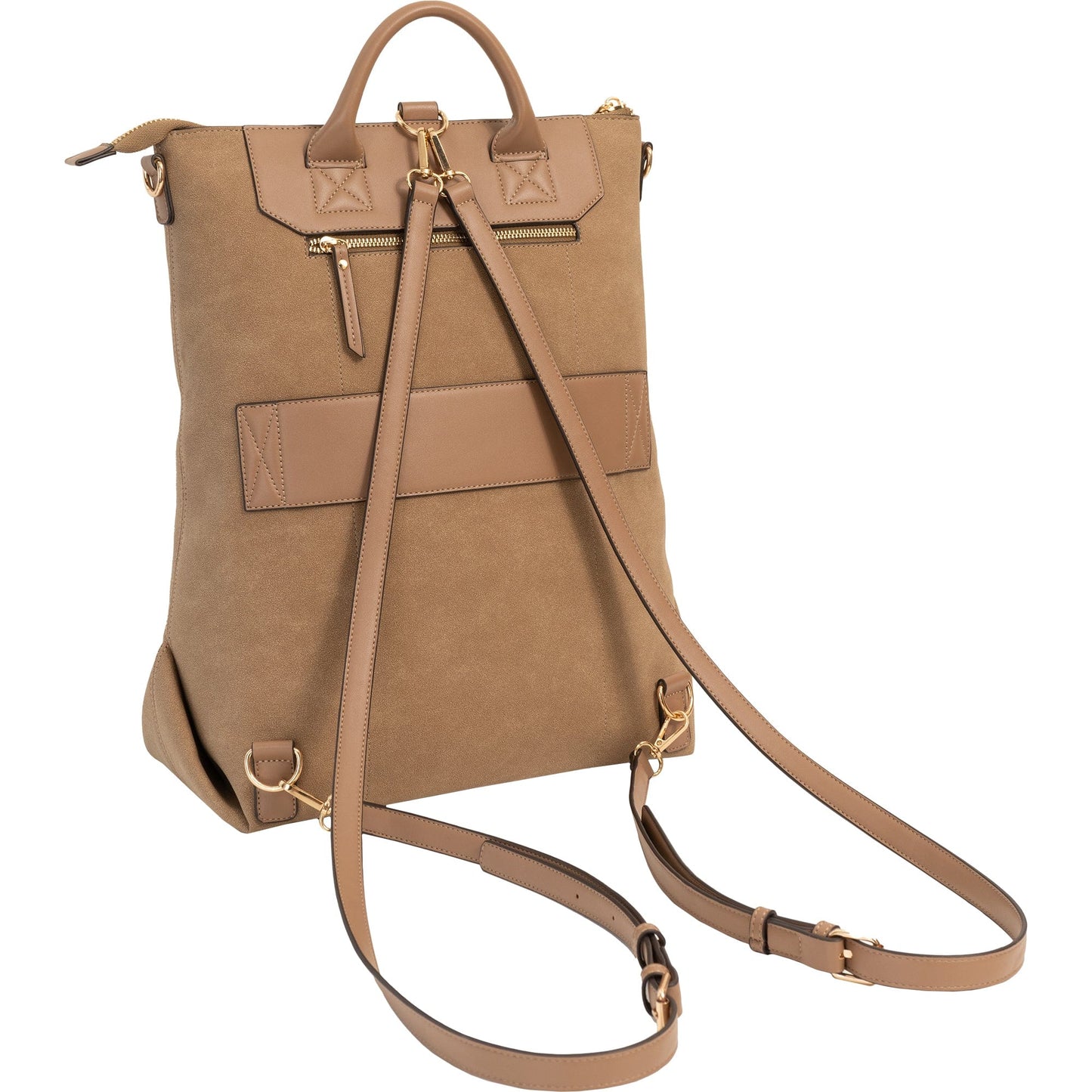 Joan & David Faux Suede Top Handle Workbook Backpack