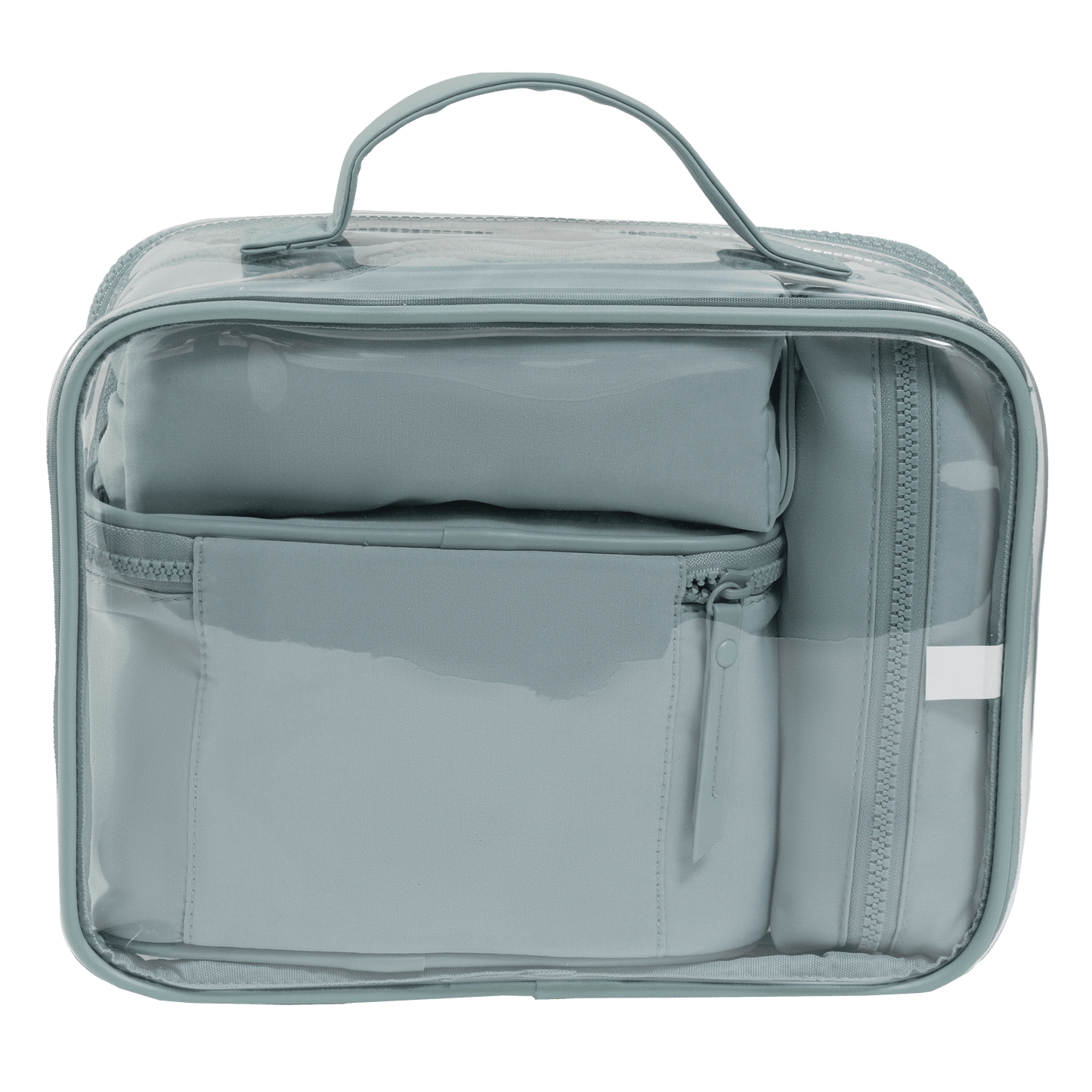 Joan & David Tonal Sport Nylon 4-Piece Clear Cosmetic Bag Set