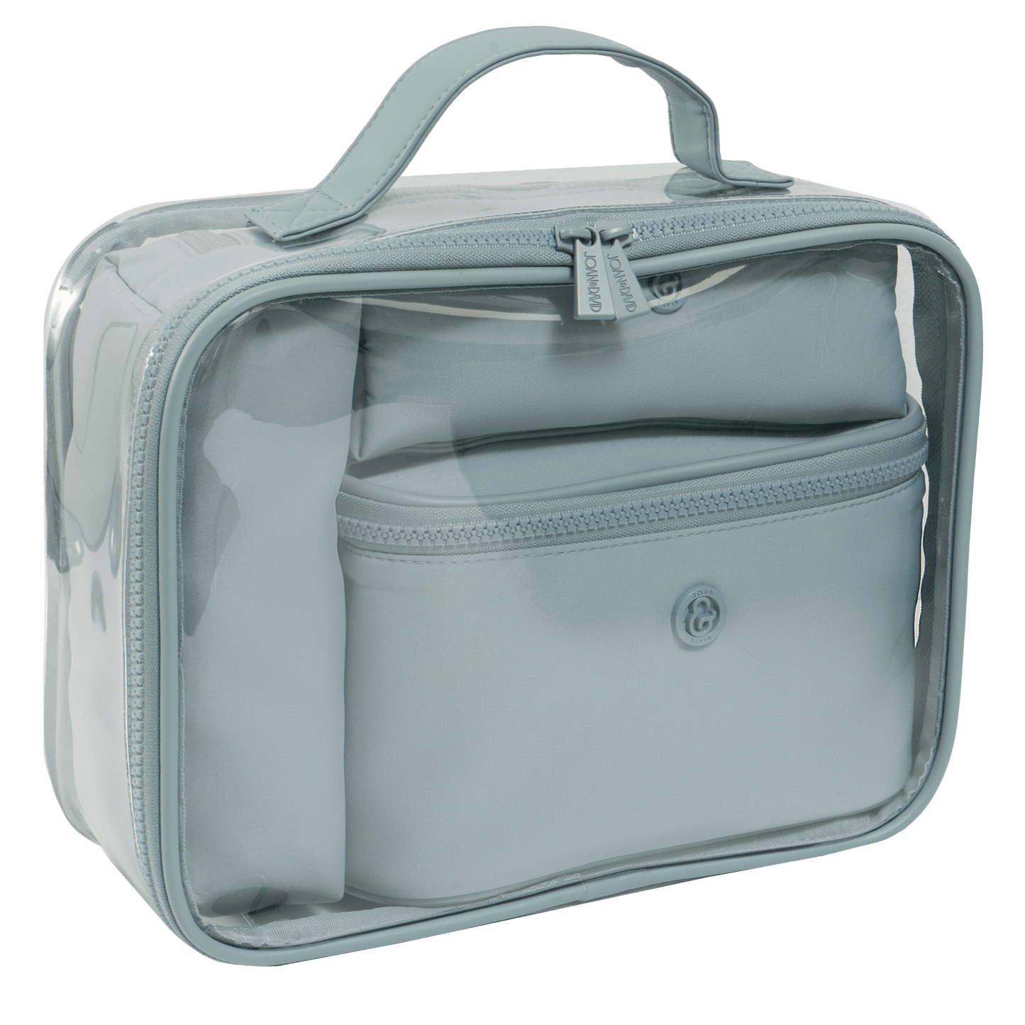 Joan & David Tonal Sport Nylon 4-Piece Clear Cosmetic Bag Set