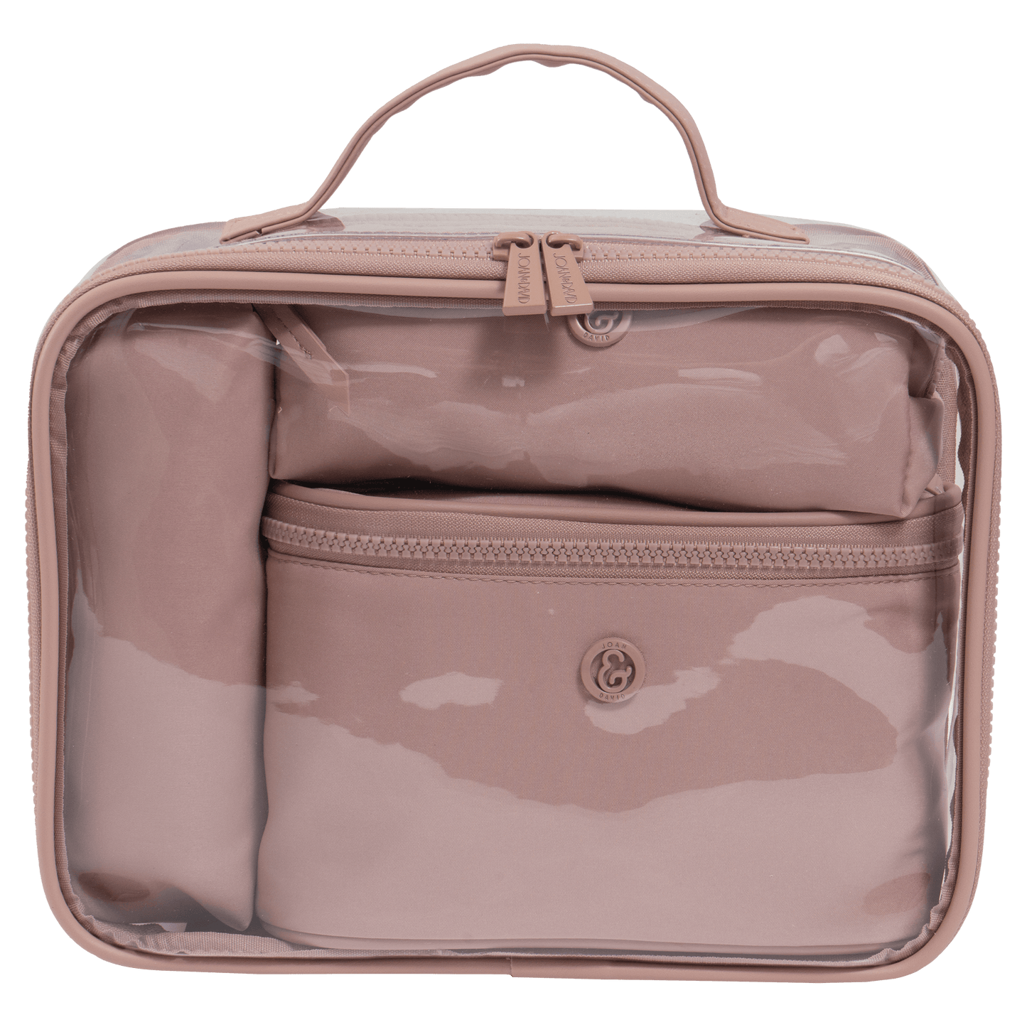 Joan & David Tonal Sport Nylon 4-Piece Clear Cosmetic Bag Set