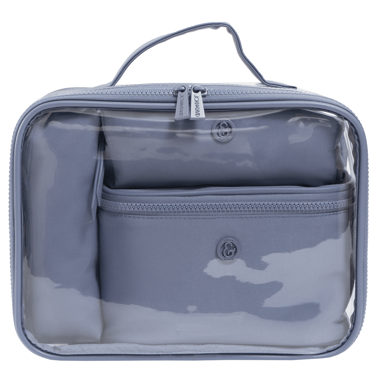 Joan & David Tonal Sport Nylon 4-Piece Clear Cosmetic Bag Set