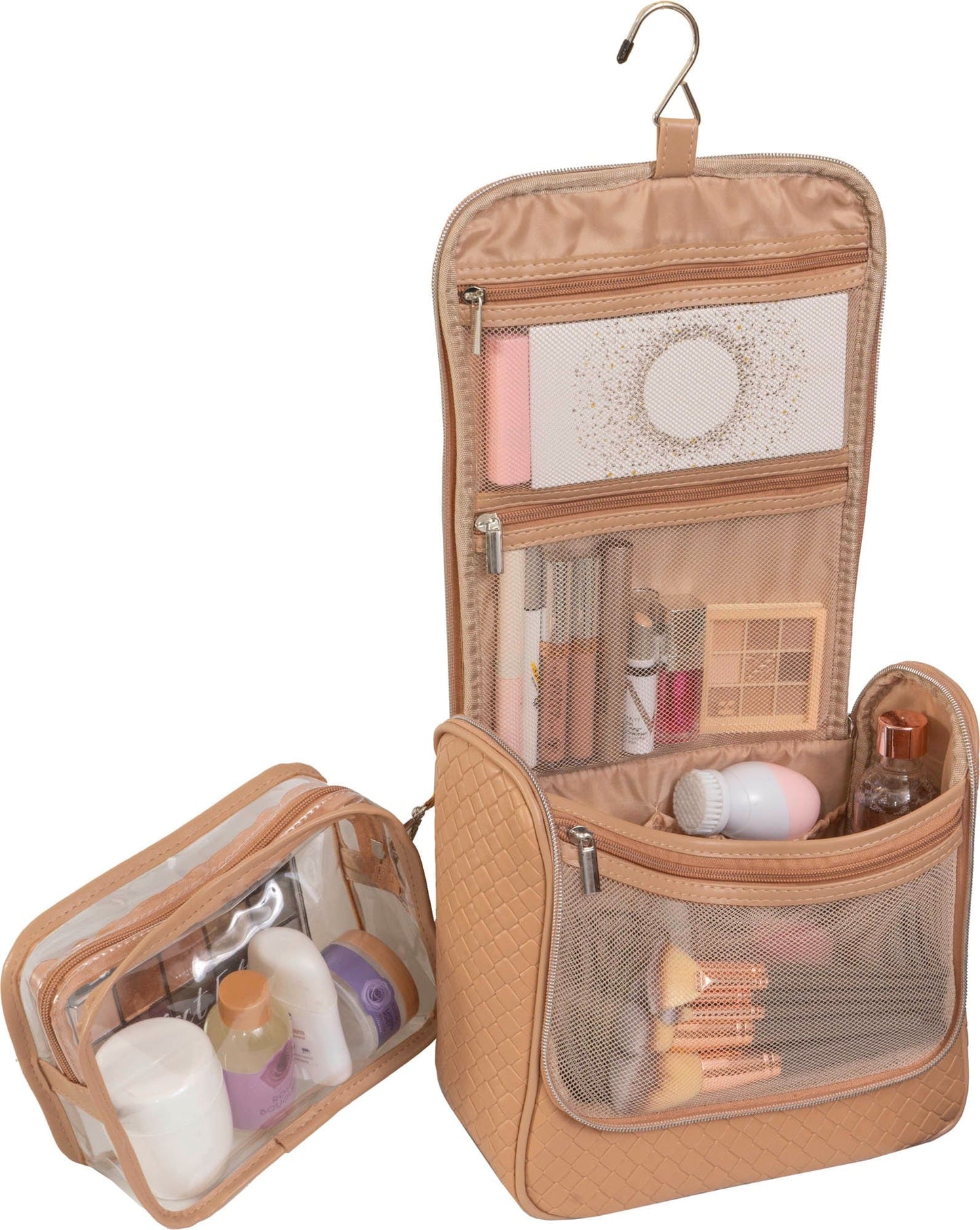 Joan & David Large Woven Hanging Toiletry Organizer Bag