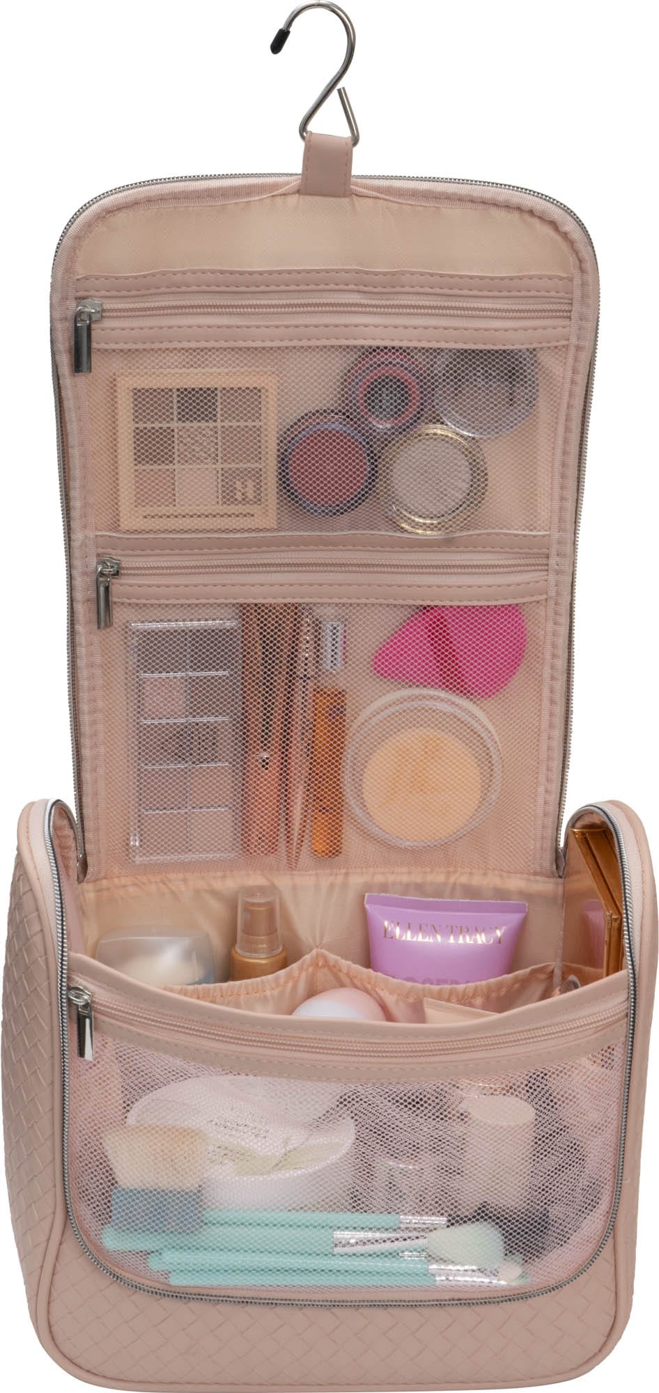 Joan & David Large Woven Hanging Toiletry Organizer Bag