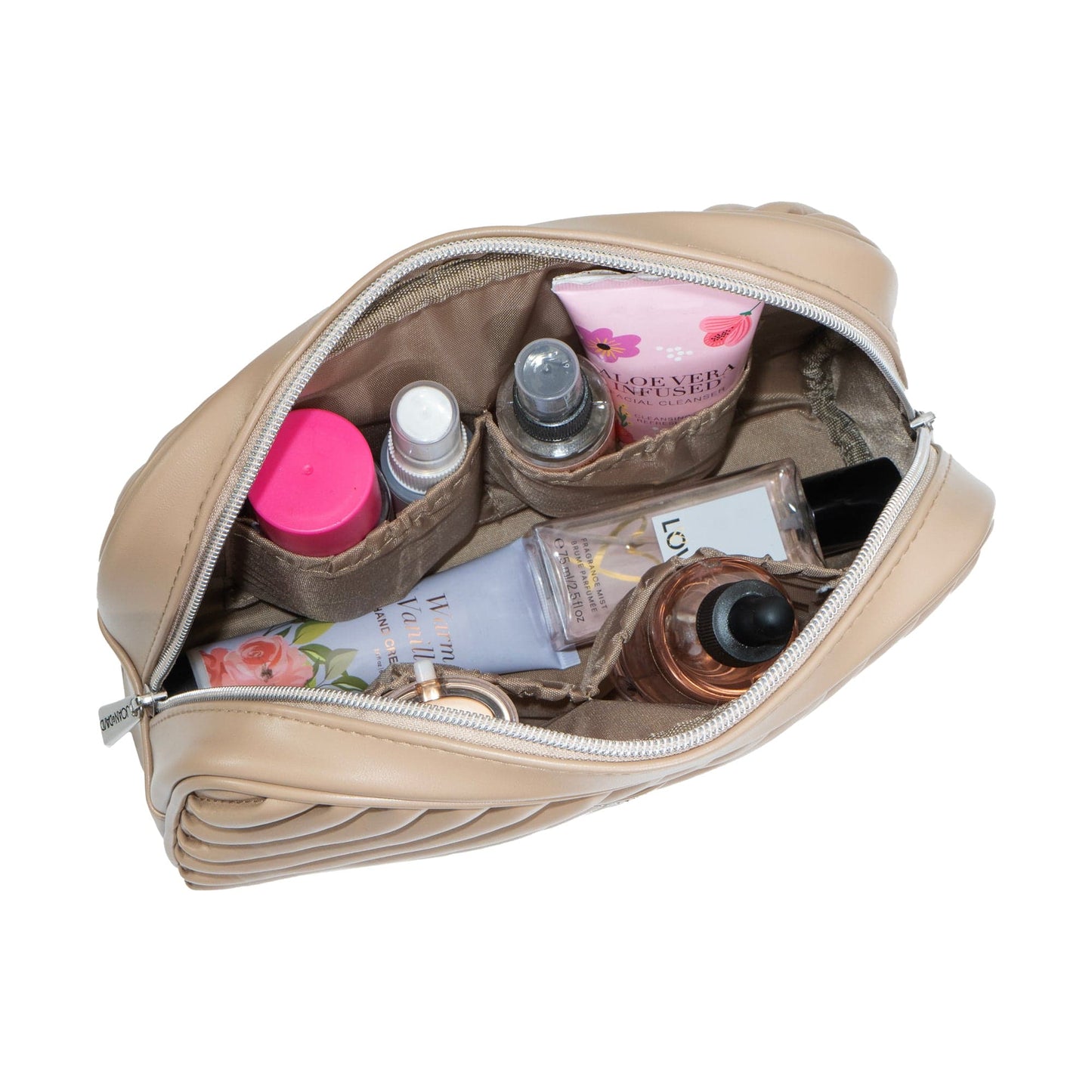 Joan & David The Diagonal Quilted Toiletry Case