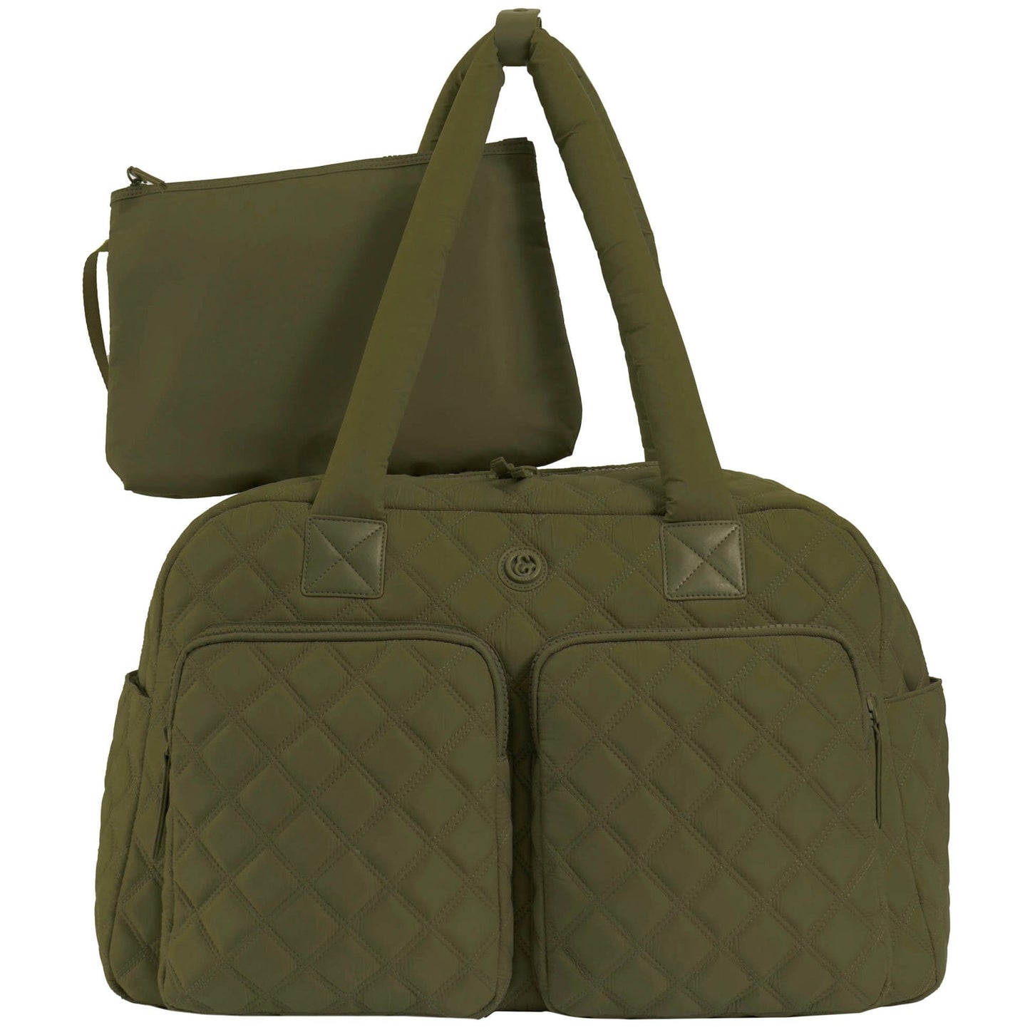 Joan & David Two Pocket Diamond Quilted 22 in. Duffel Bag