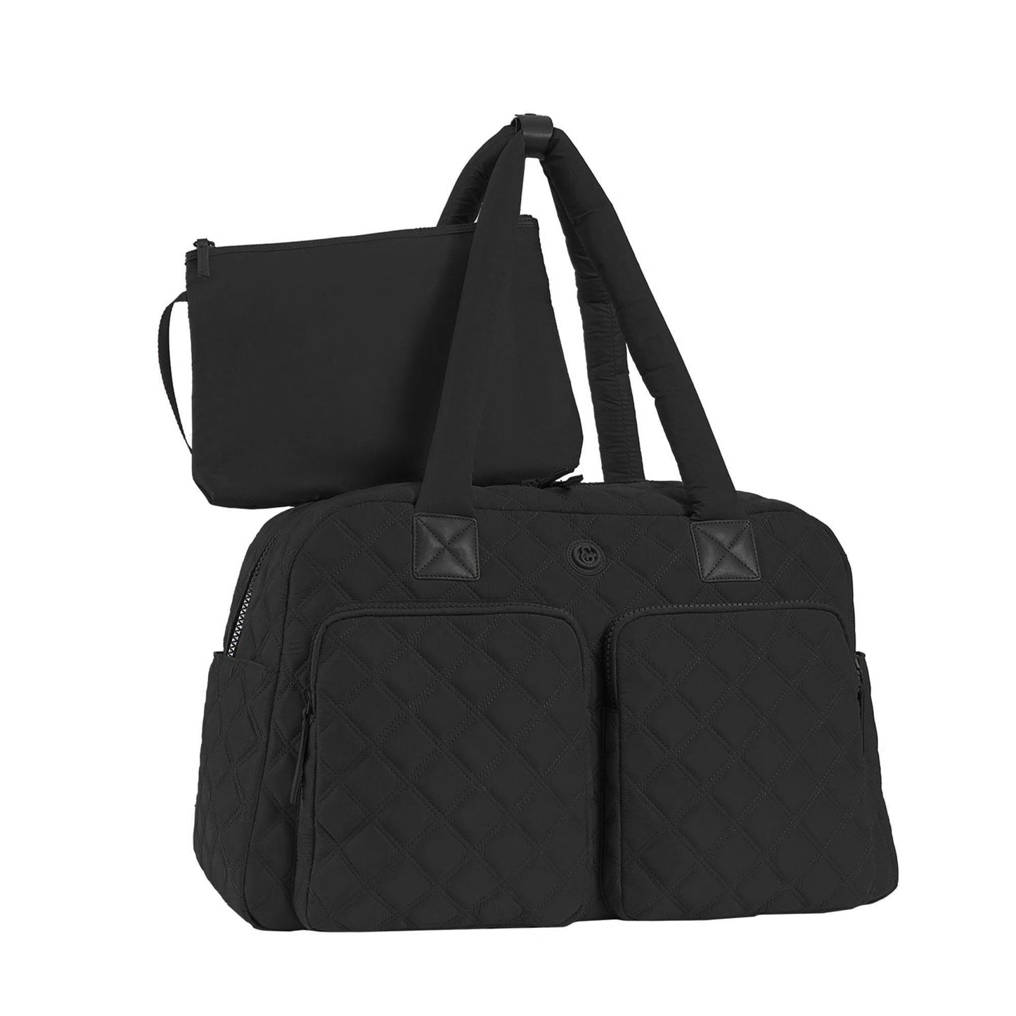 Joan & David Two Pocket Diamond Quilted 22 in. Duffel Bag
