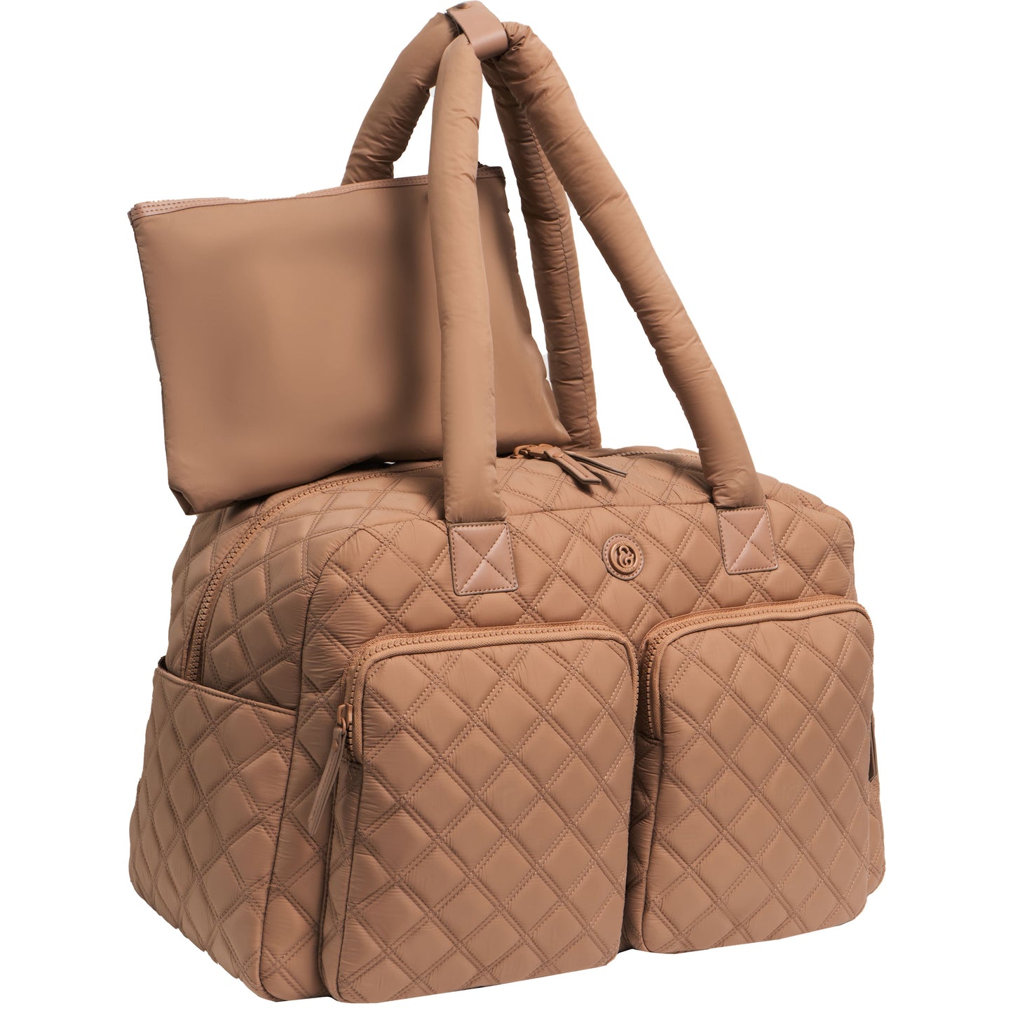 Joan & David Two Pocket Diamond Quilted 22 in. Duffel Bag
