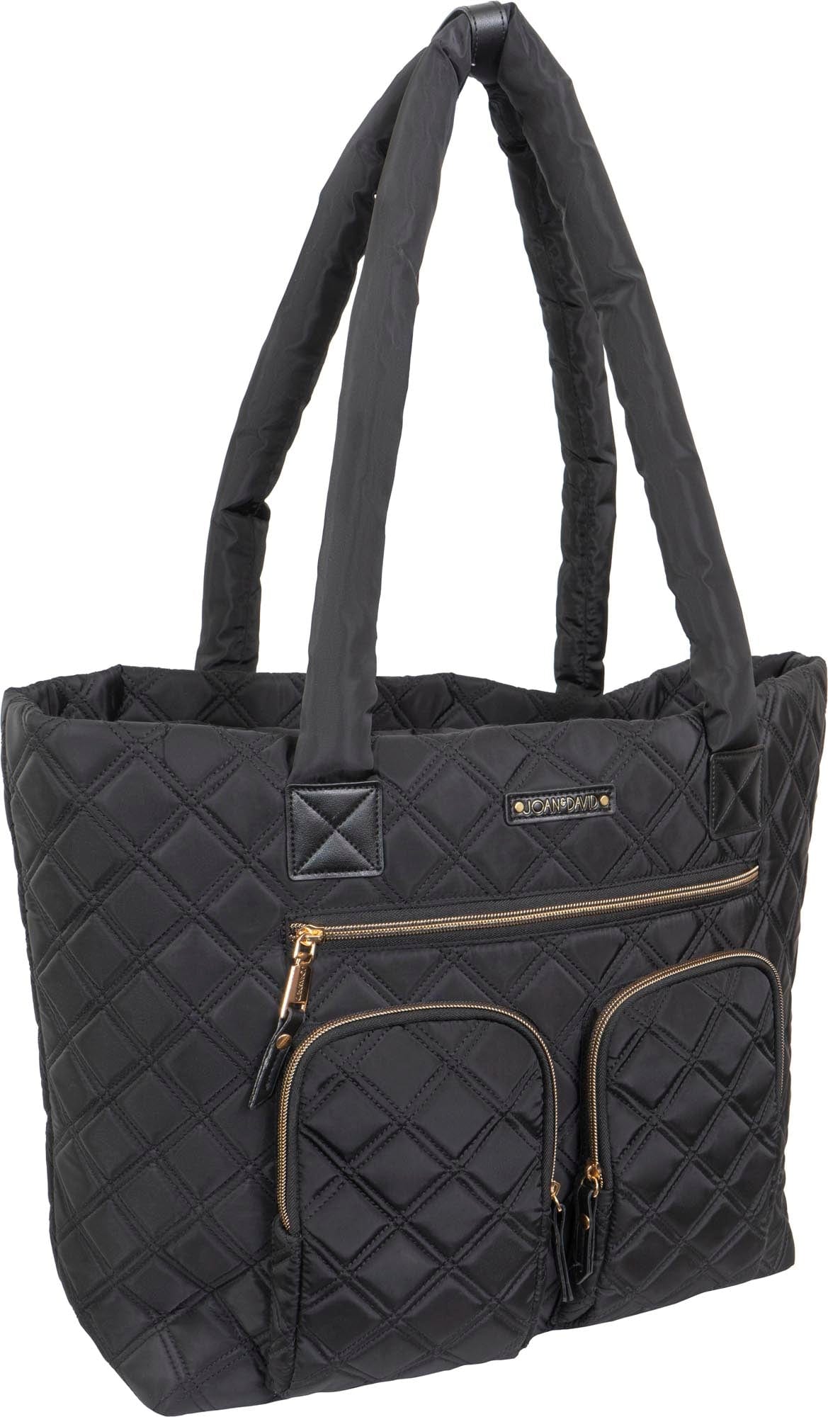 Joan & David Diamond Quilted Nylon Tote