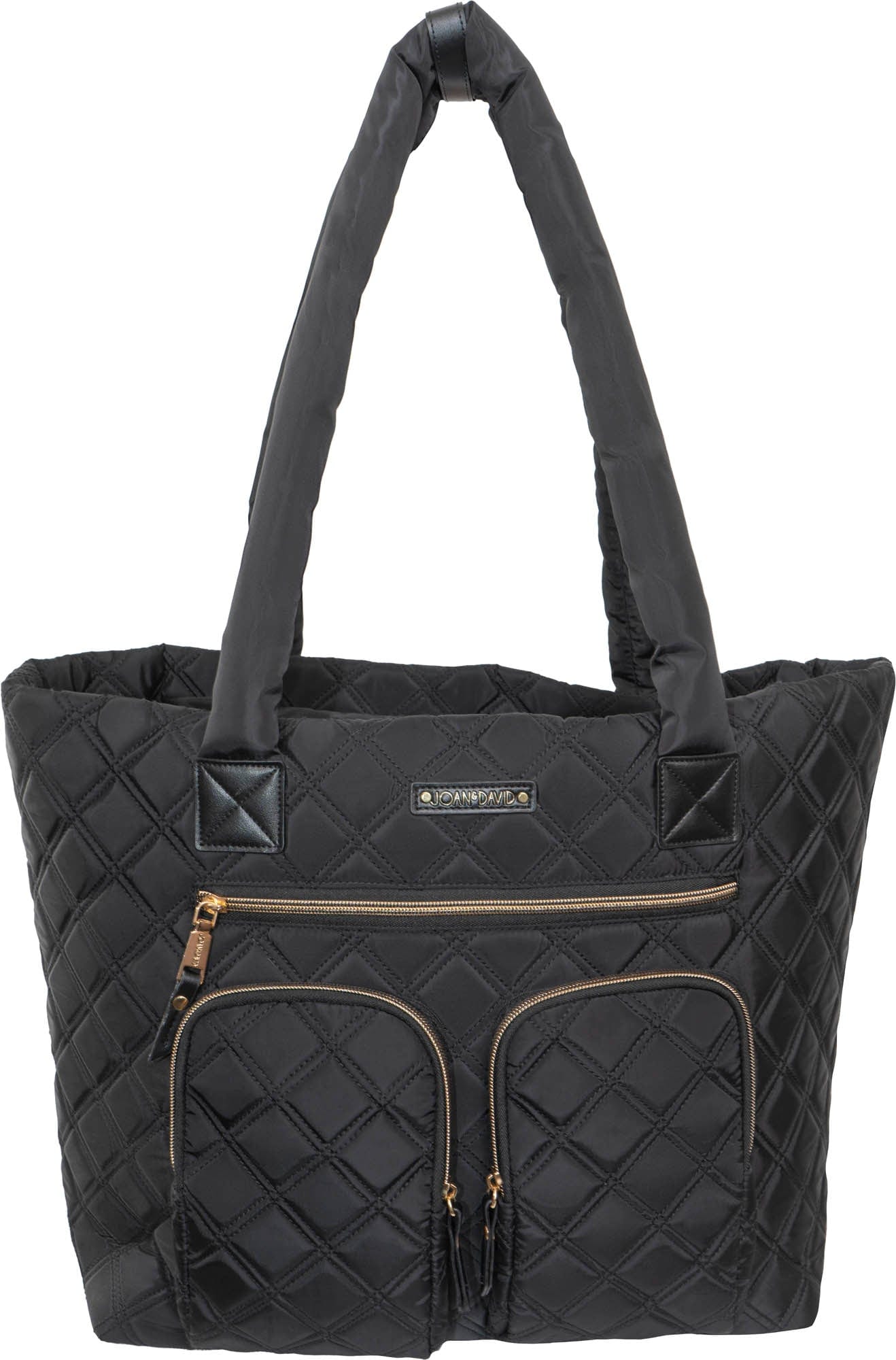 Joan & David Diamond Quilted Nylon Tote