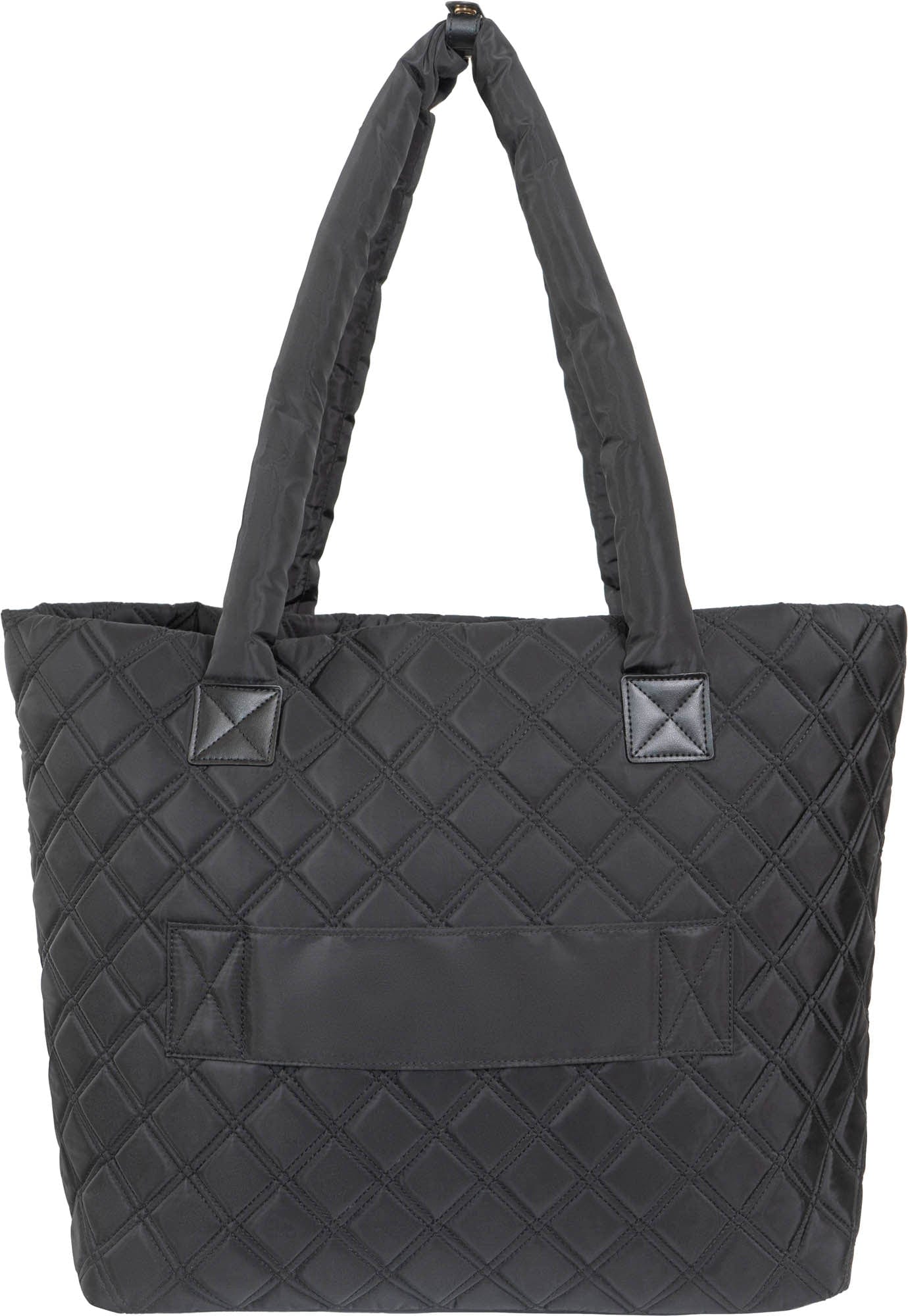 Joan & David Diamond Quilted Nylon Tote