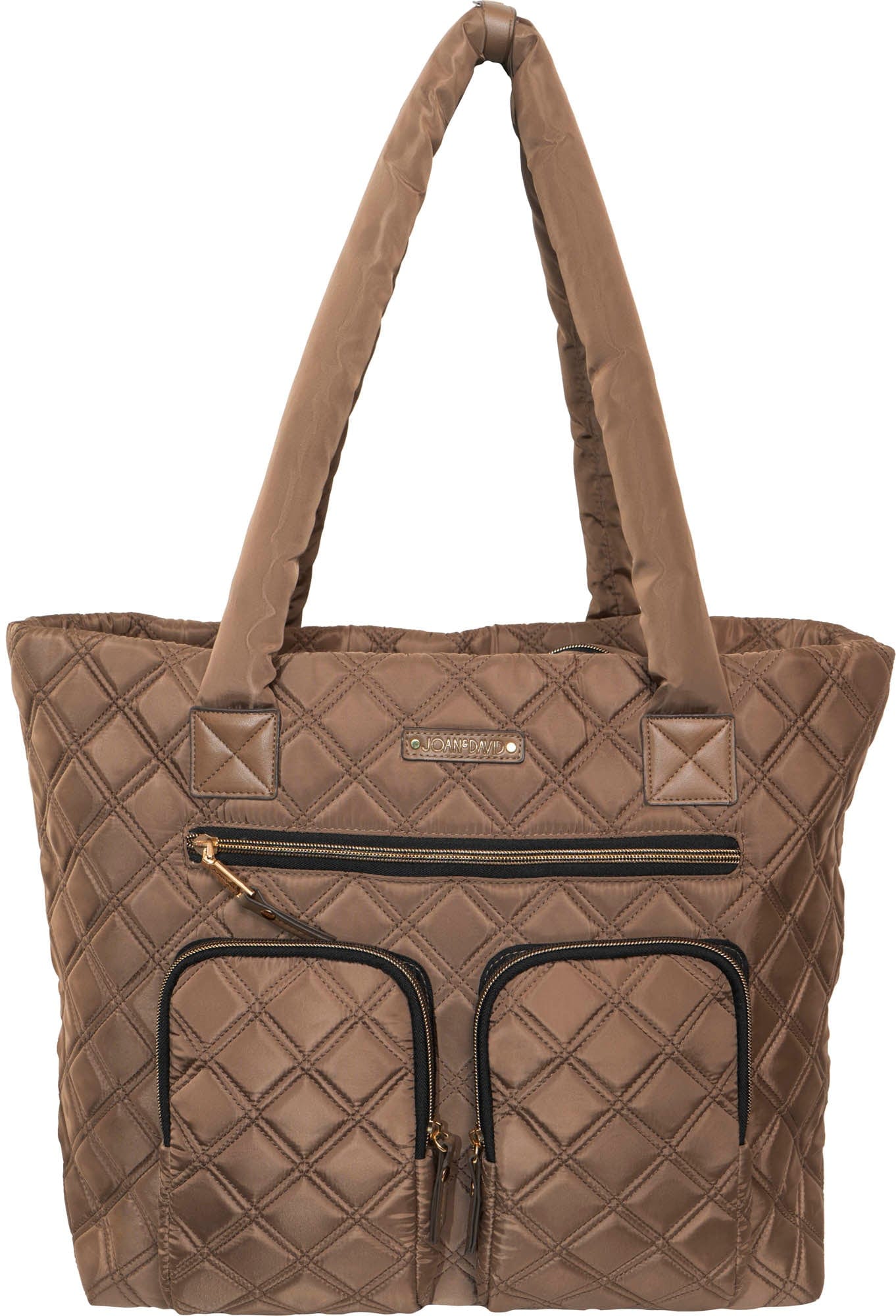 Joan & David Diamond Quilted Nylon Tote
