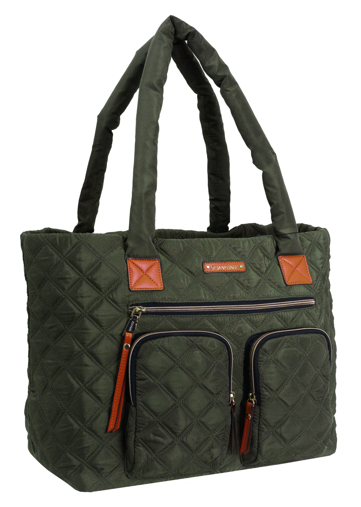 Joan & David Diamond Quilted Nylon Tote