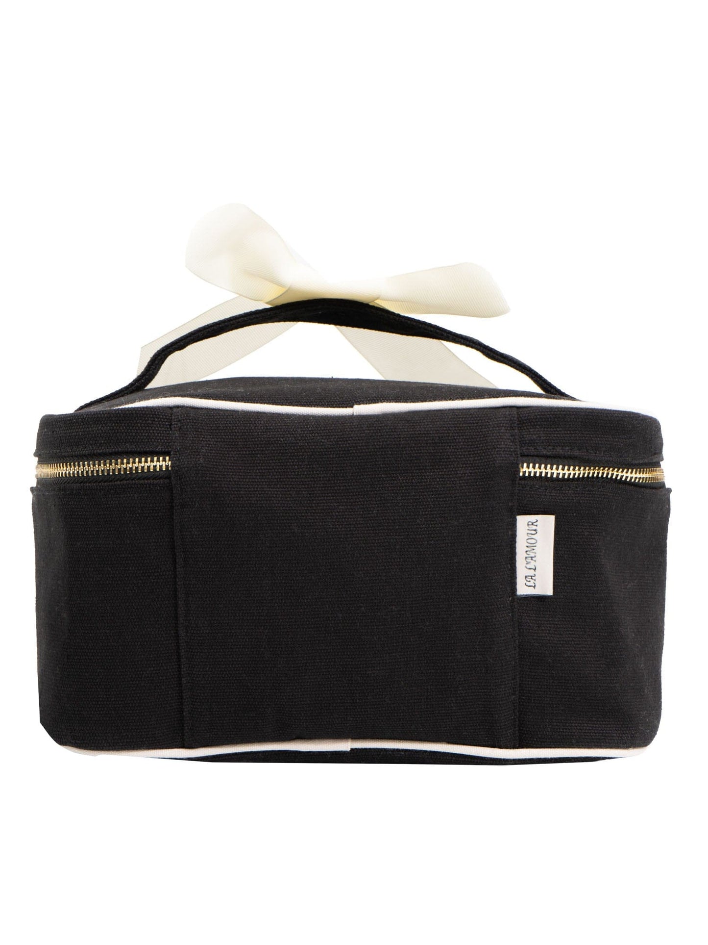 La L'Amour 16oz Cotton Canvas Top Handle Makeup Train Case