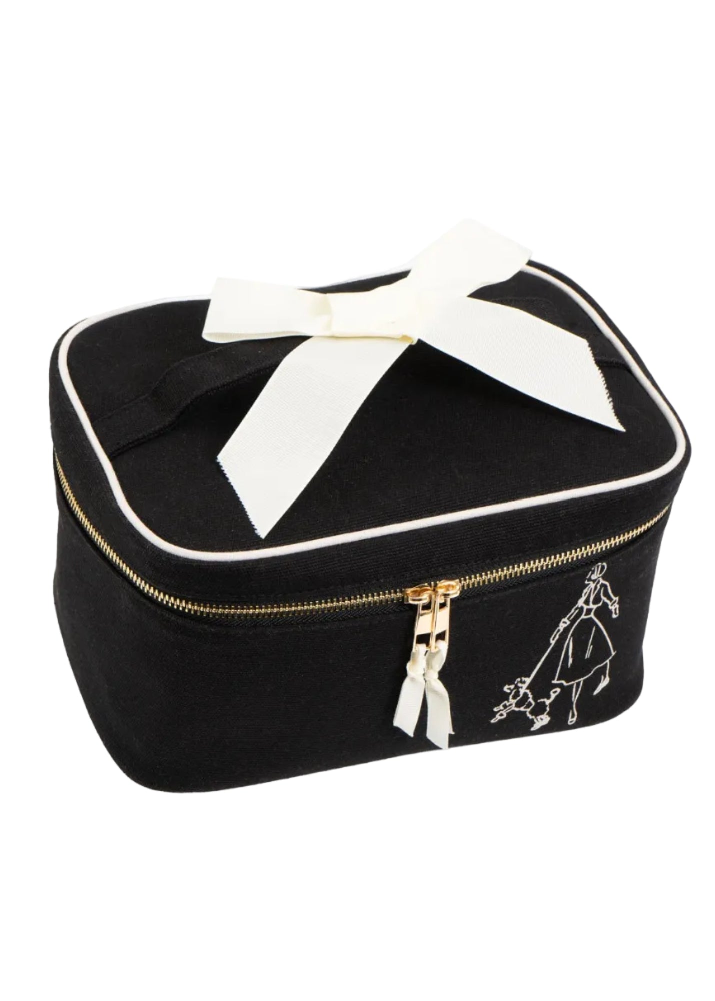 La L'Amour 16oz Cotton Canvas Top Handle Makeup Train Case