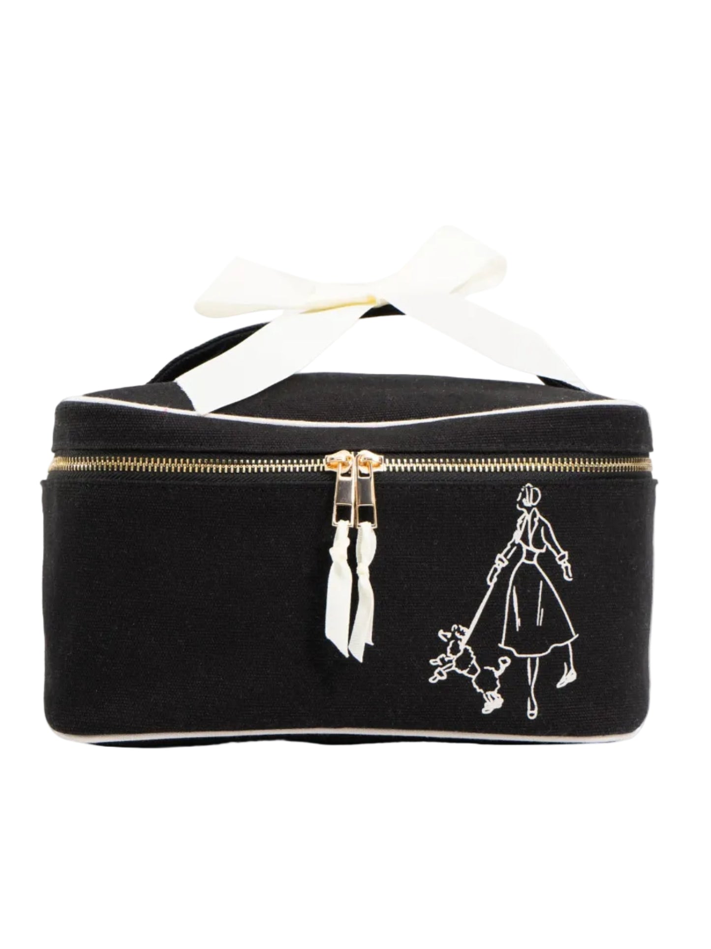 La L'Amour 16oz Cotton Canvas Top Handle Makeup Train Case