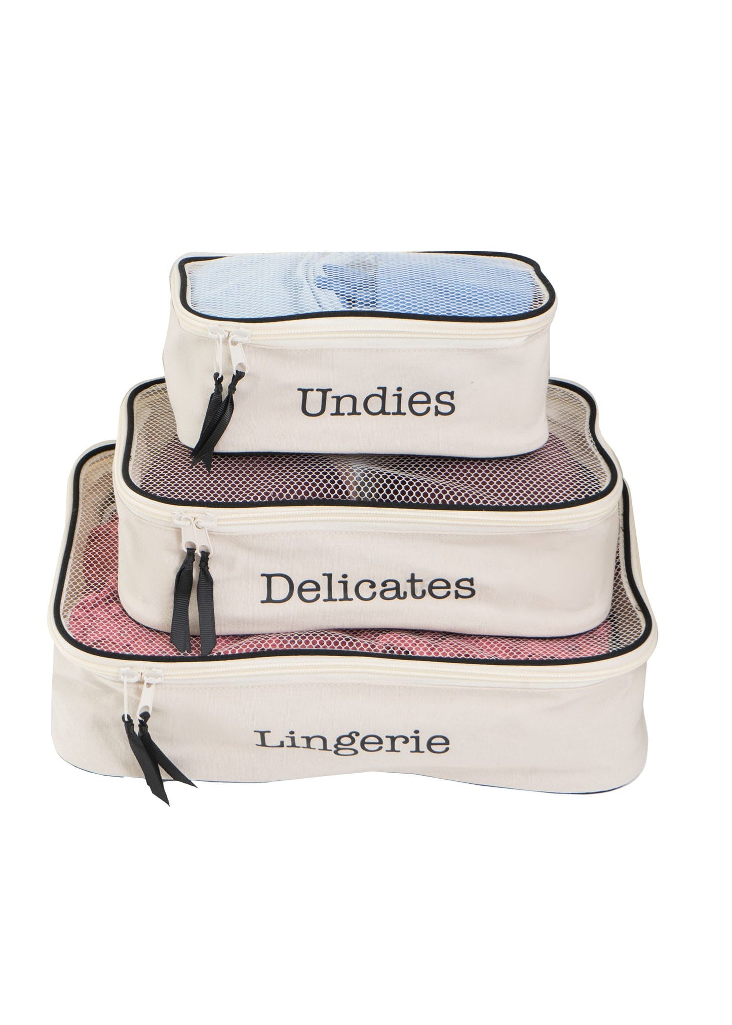 La L'Amour 16oz Cotton Canvas 3PC Packing Cube Set