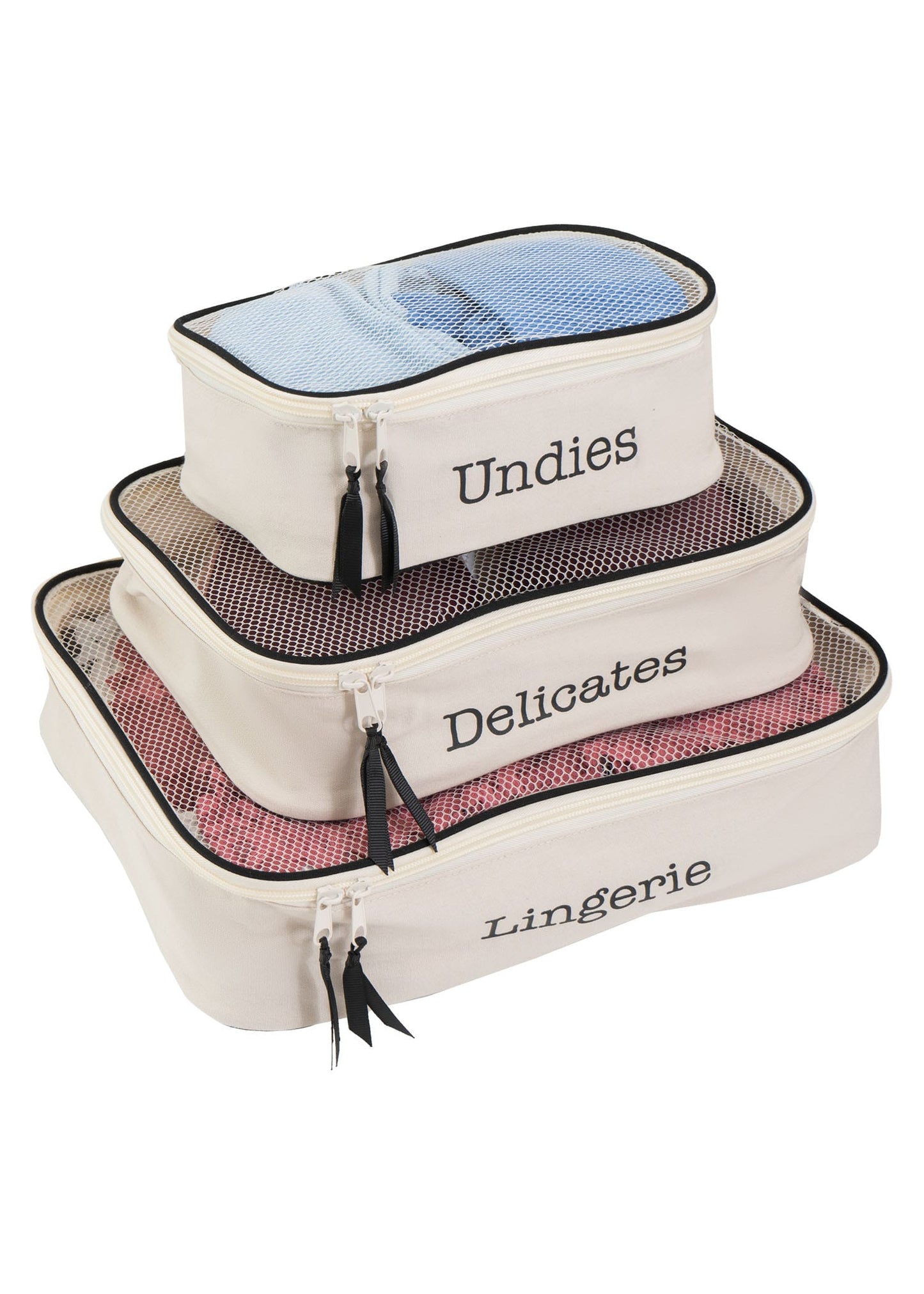 La L'Amour 16oz Cotton Canvas 3PC Packing Cube Set