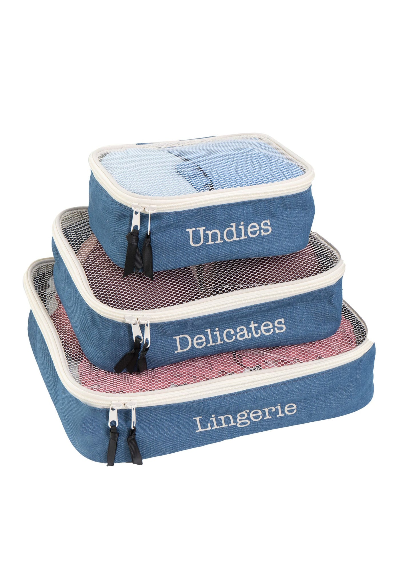 La L'Amour 16oz Cotton Canvas 3PC Packing Cube Set