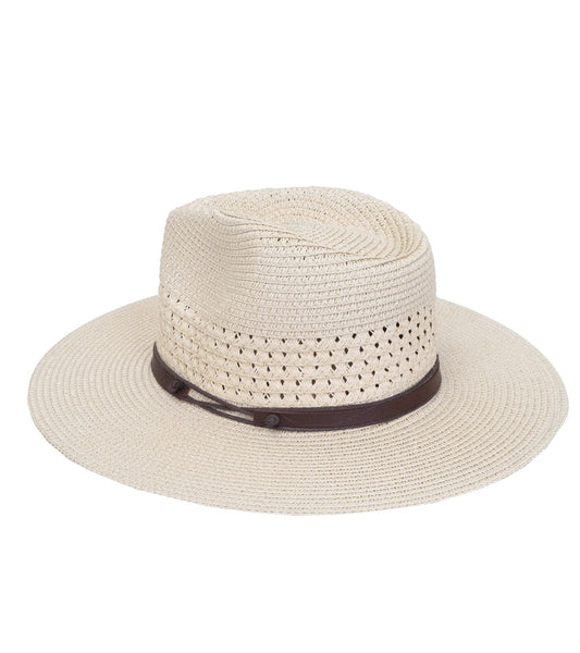 Max Studio Eyelet Straw Panama Hat