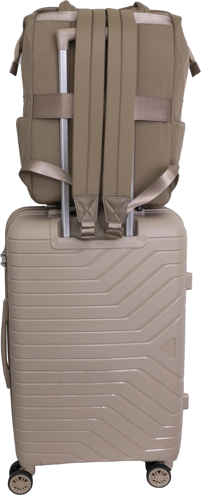 Max Studio Diamond Quilted Nylon Backpack with Front Zippered Pocket