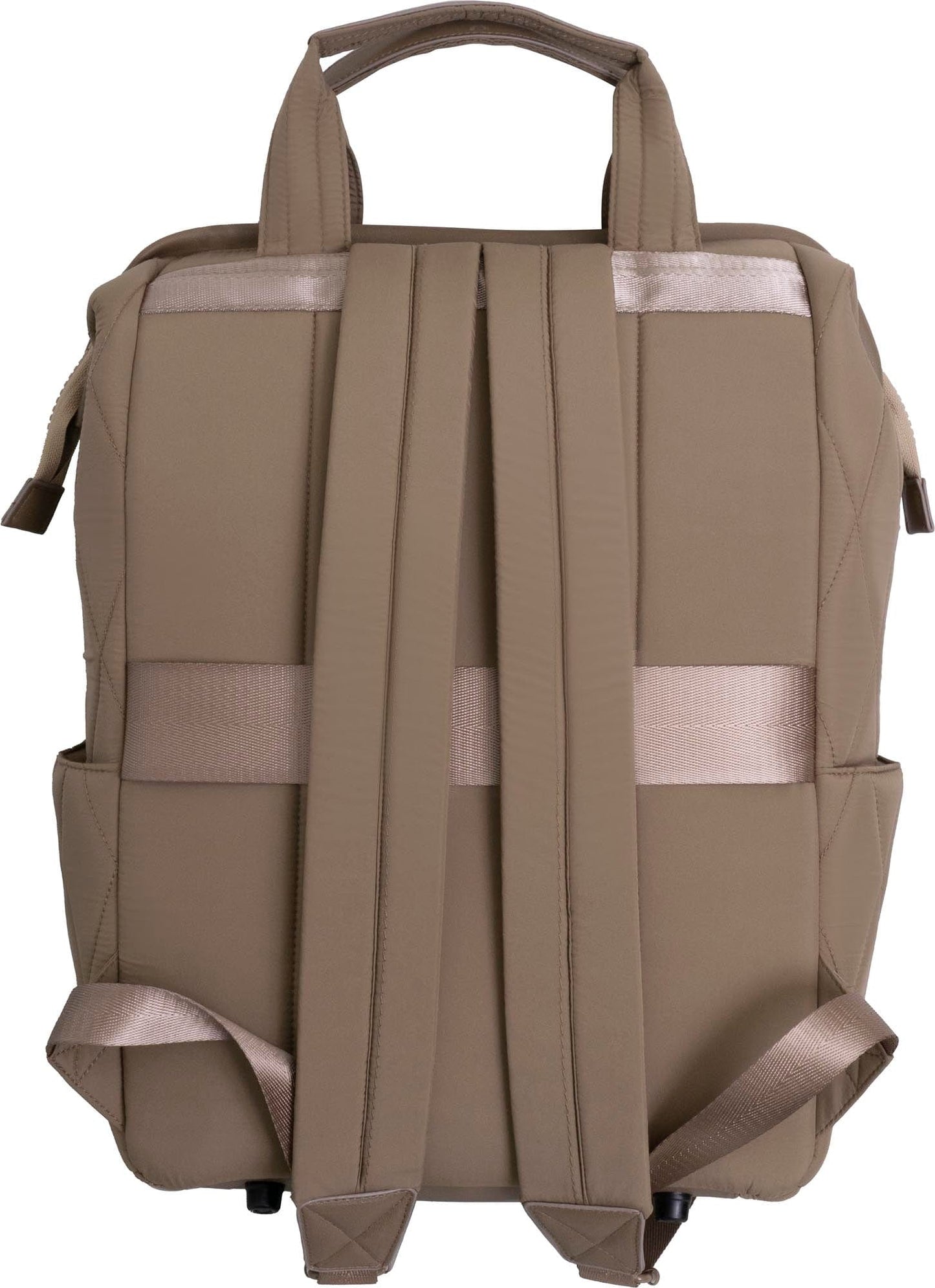 Max Studio Diamond Quilted Nylon Backpack with Front Zippered Pocket