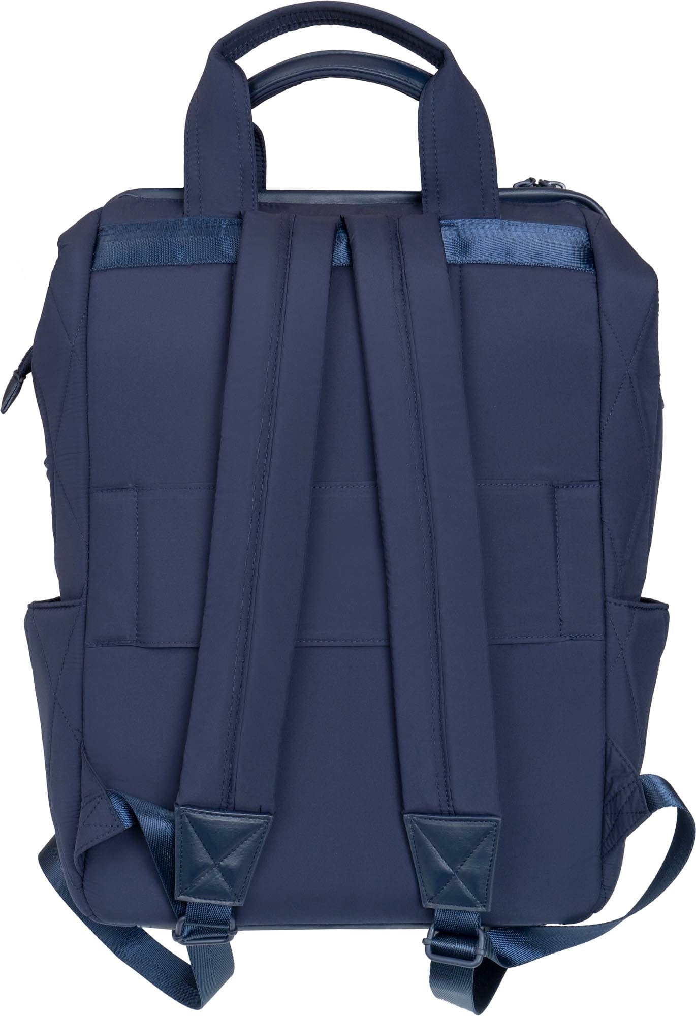 Max Studio Diamond Quilted Nylon Backpack with Front Zippered Pocket