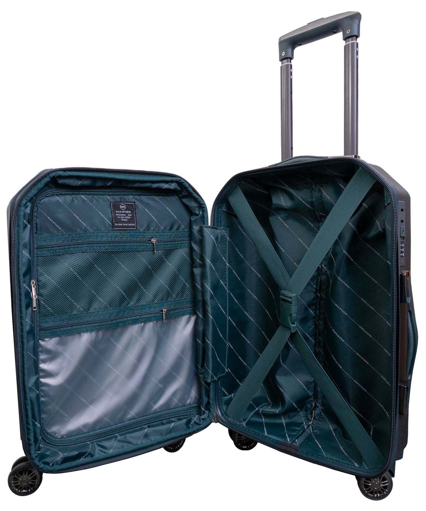 Max Studio ABS Hard Sided 3-Piece The Hexagon Luggage Set