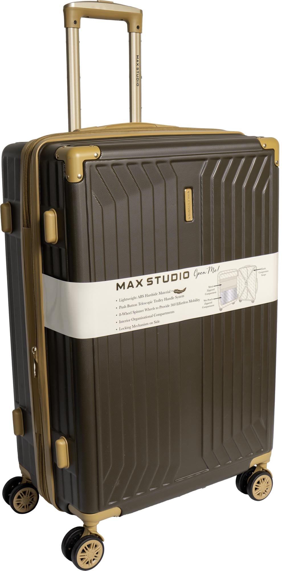 Max Studio The Edin ABS 3-Piece Hard Sided Luggage Set