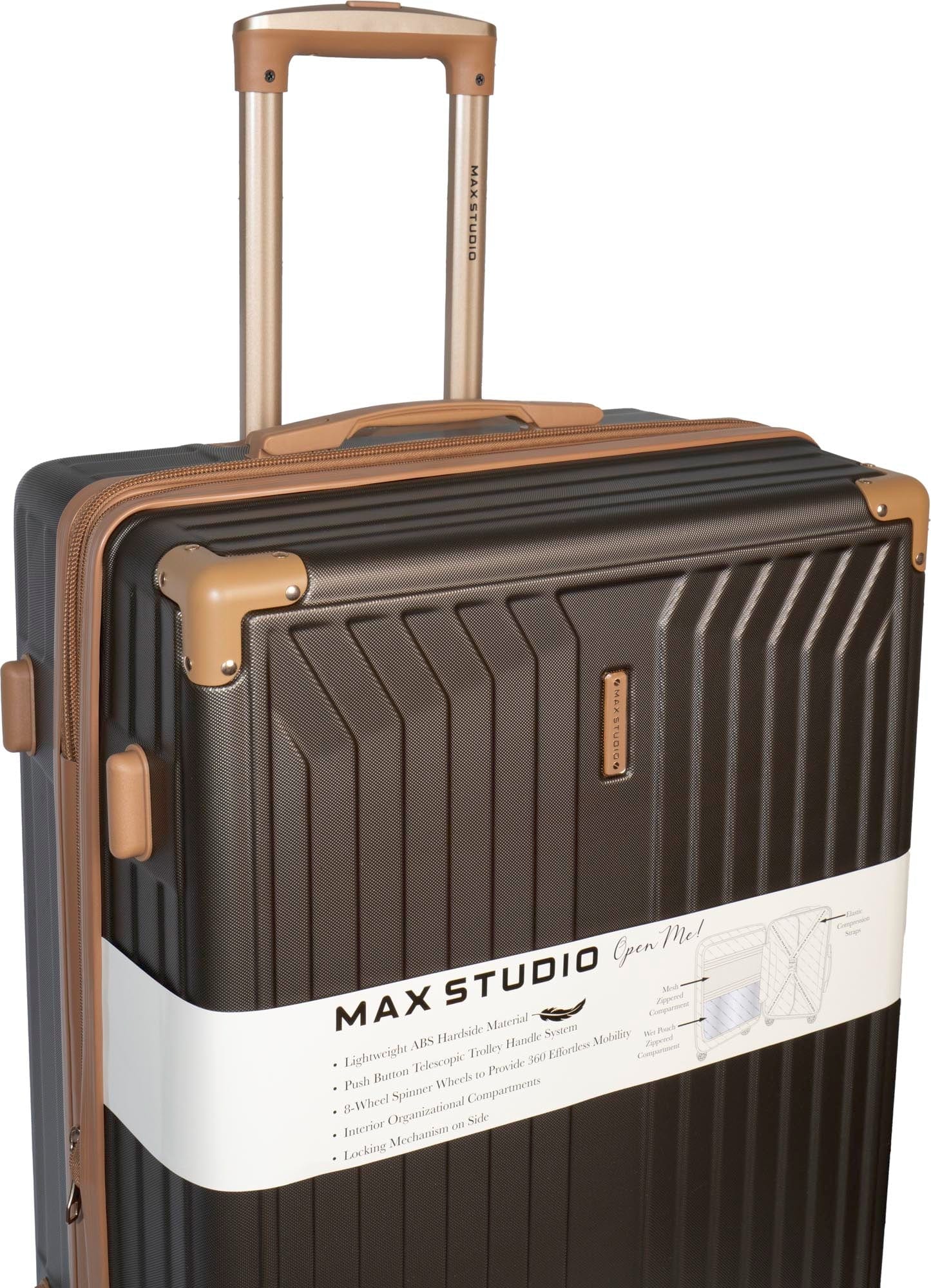 Max Studio The Edin ABS 3-Piece Hard Sided Luggage Set