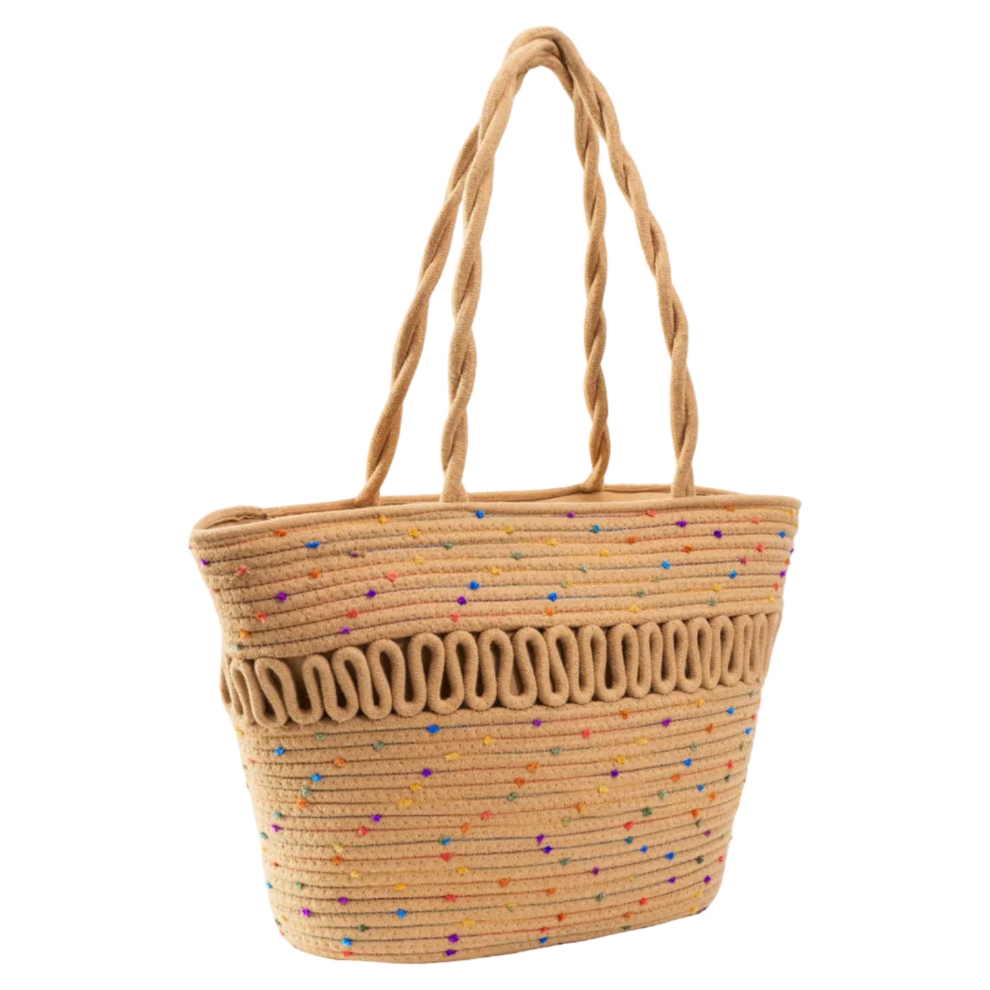Magid Confetti Woven Twist Shoulder Tote