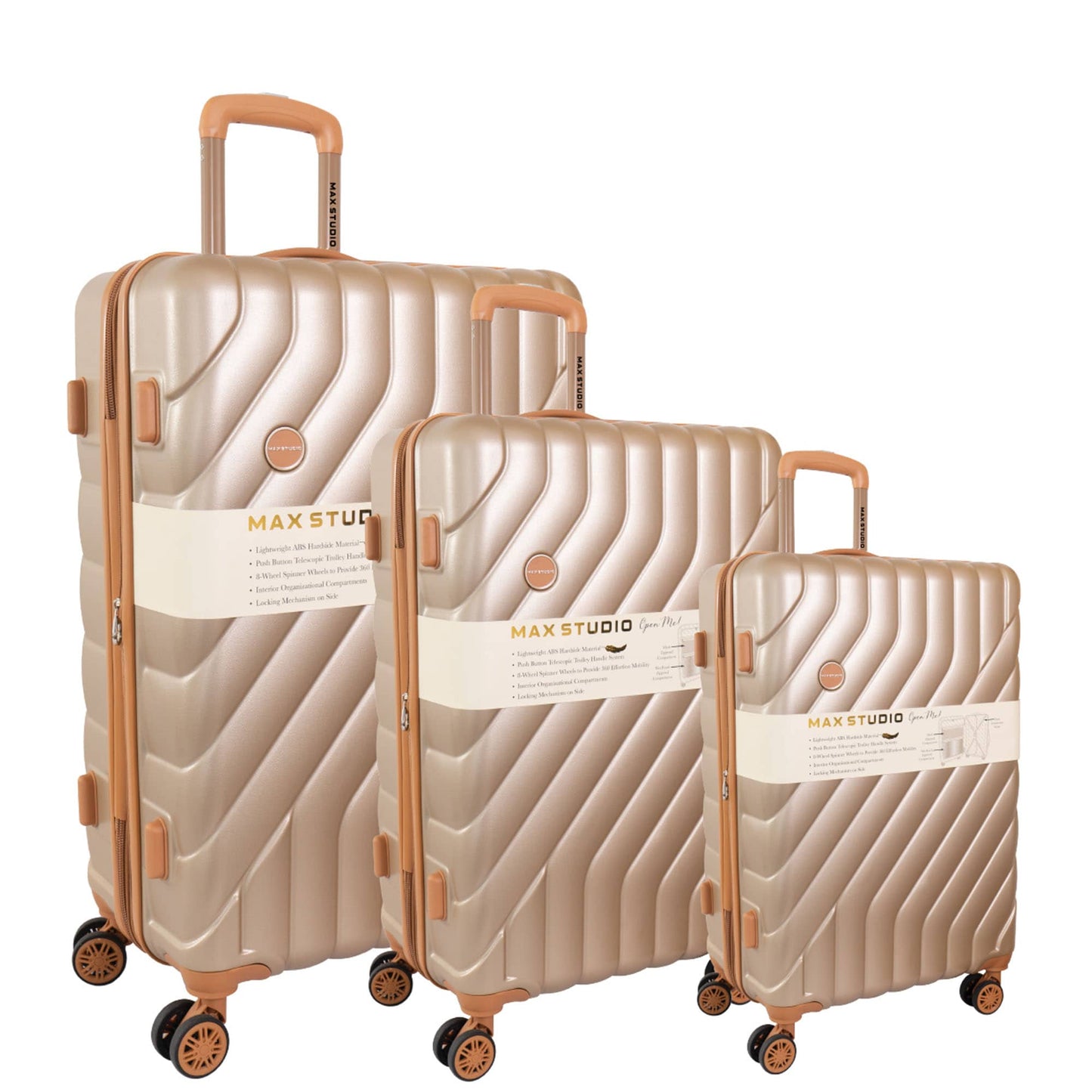 Max Studio PC 3-Piece Luggage Set Valletta Collection