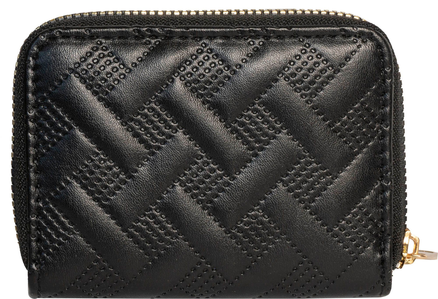 Rebecca & Rifka Smooth Basket Weave Quilt Medallion Zip Accordian Wallet