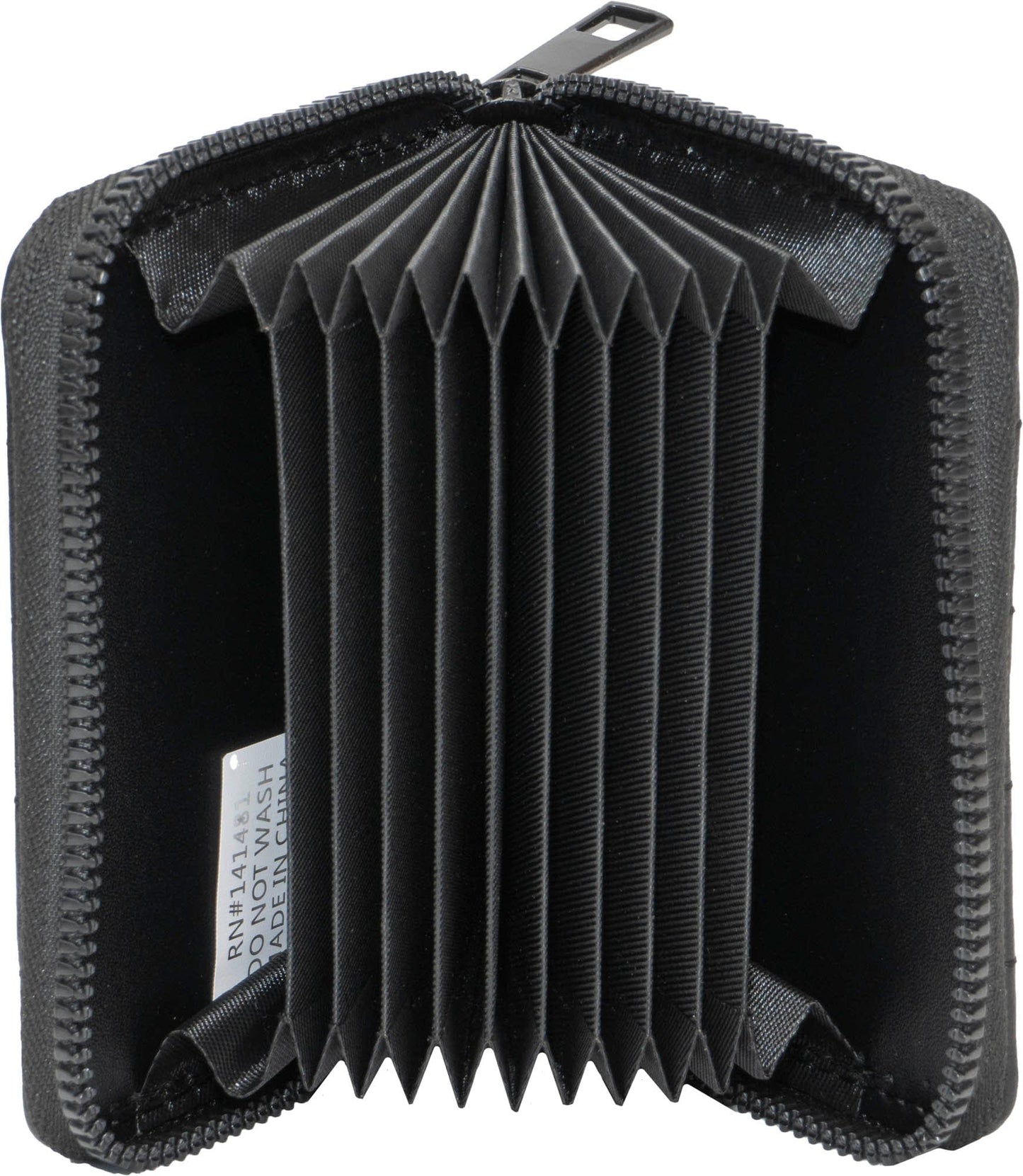 Rebecca & Rifka Patent Geometric Quilt Medallion Zip Accordian Wallet